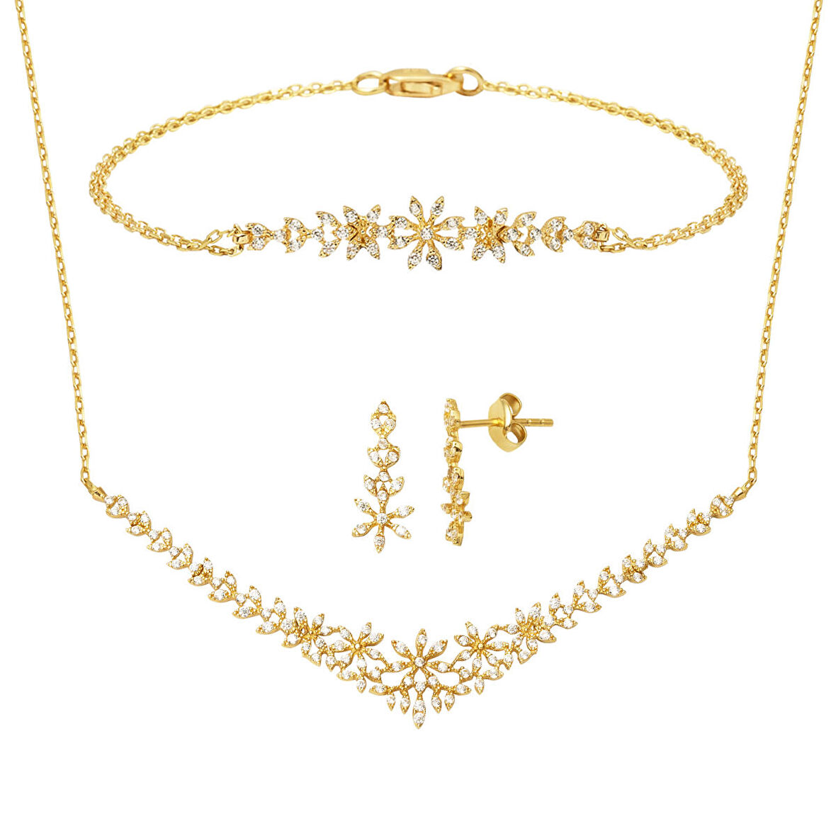 Papatya Tasarım 14 Ayar Altın Nişan Söz Seti