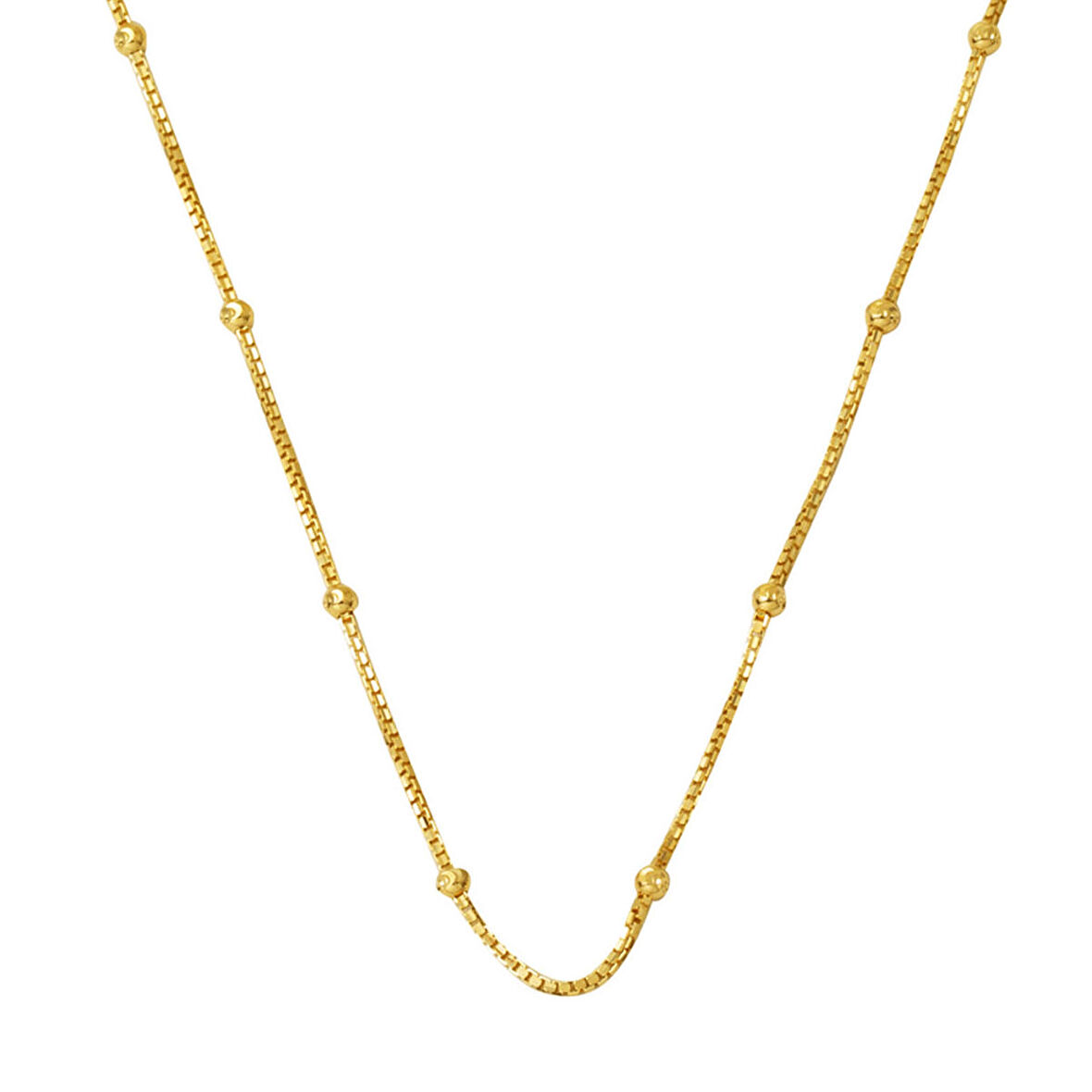 İtalyan 14 Ayar Temu Zincir Kolye 50 cm.