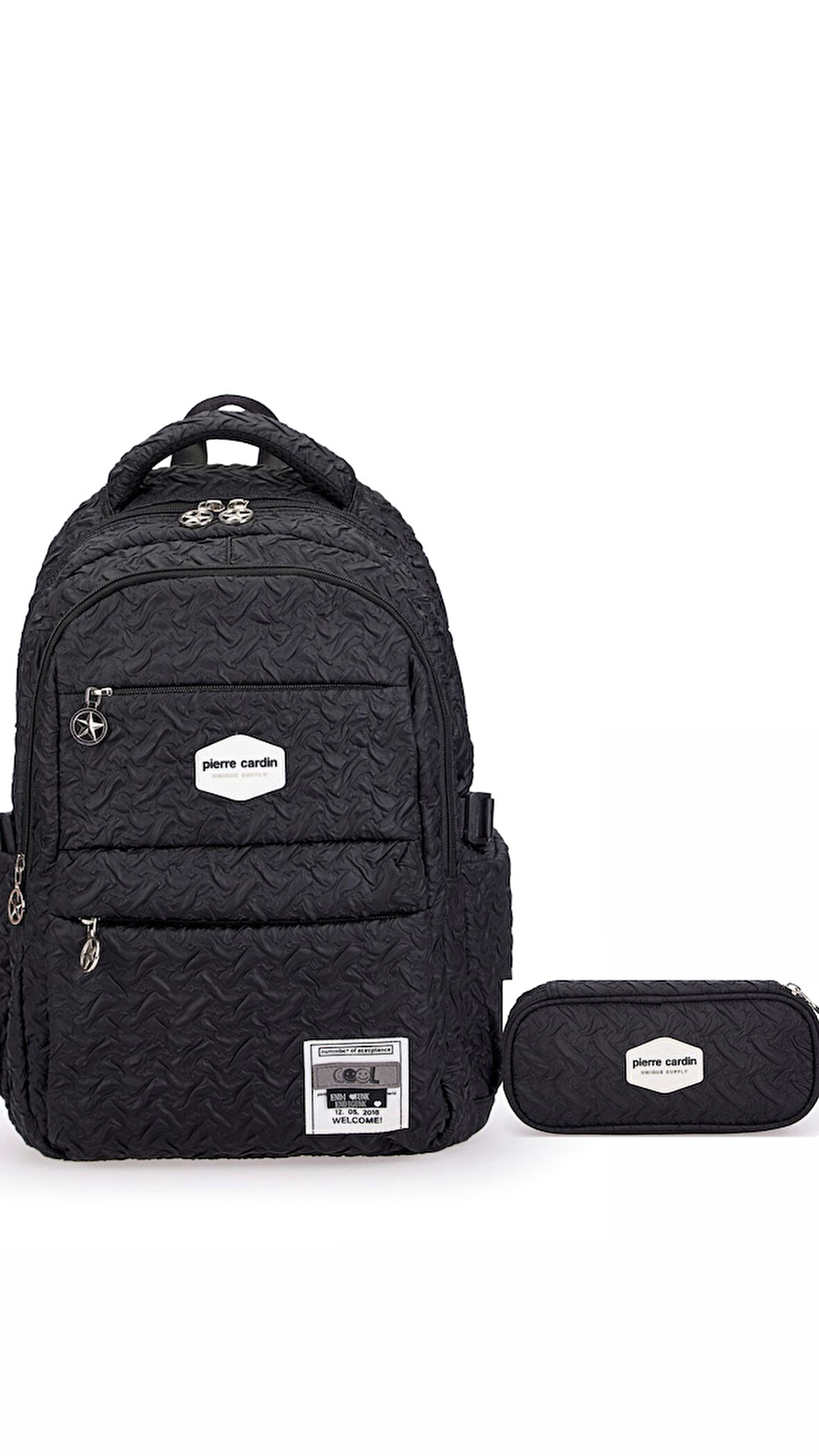 Pierre Cardin Unisex Okul Çanta Seti PCSET07PC1773601-Siyah