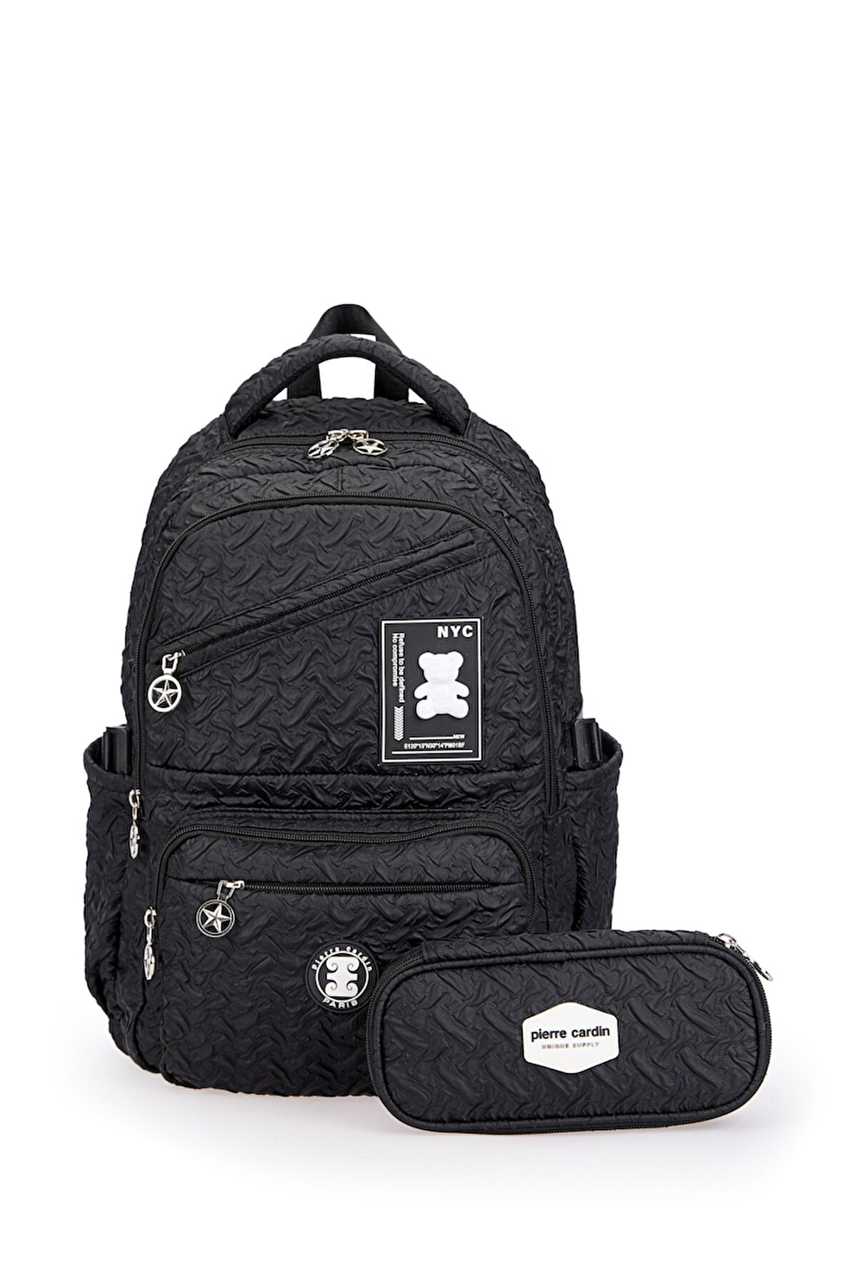 Pierre Cardin Unisex Okul Çanta Seti PCSET07PC1779501-Siyah