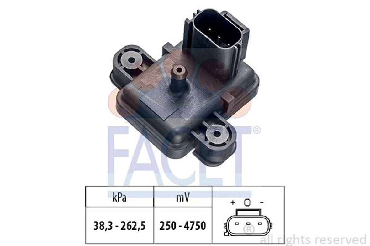 Ford Emme Manıfoldu Basınç Sensörü - Ford Connect 1.8 Tdci 04>14 Focus I 98>04 1.8 Tdci Fiesta 96>04 1.8 - Facet 10.3355