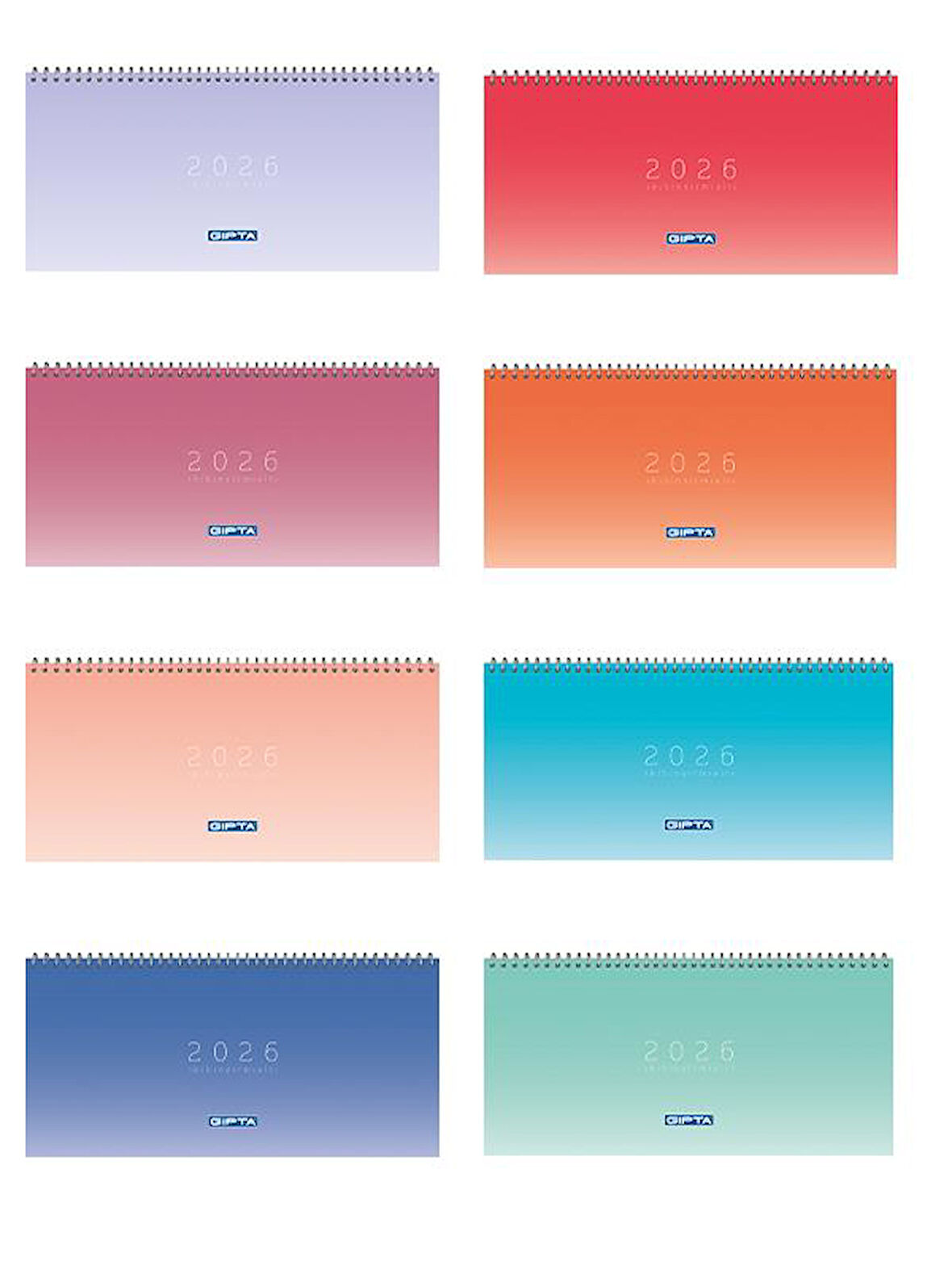 Gıpta 2026 Spiralli Masa Takvimi 16x33 cm 506-PXK