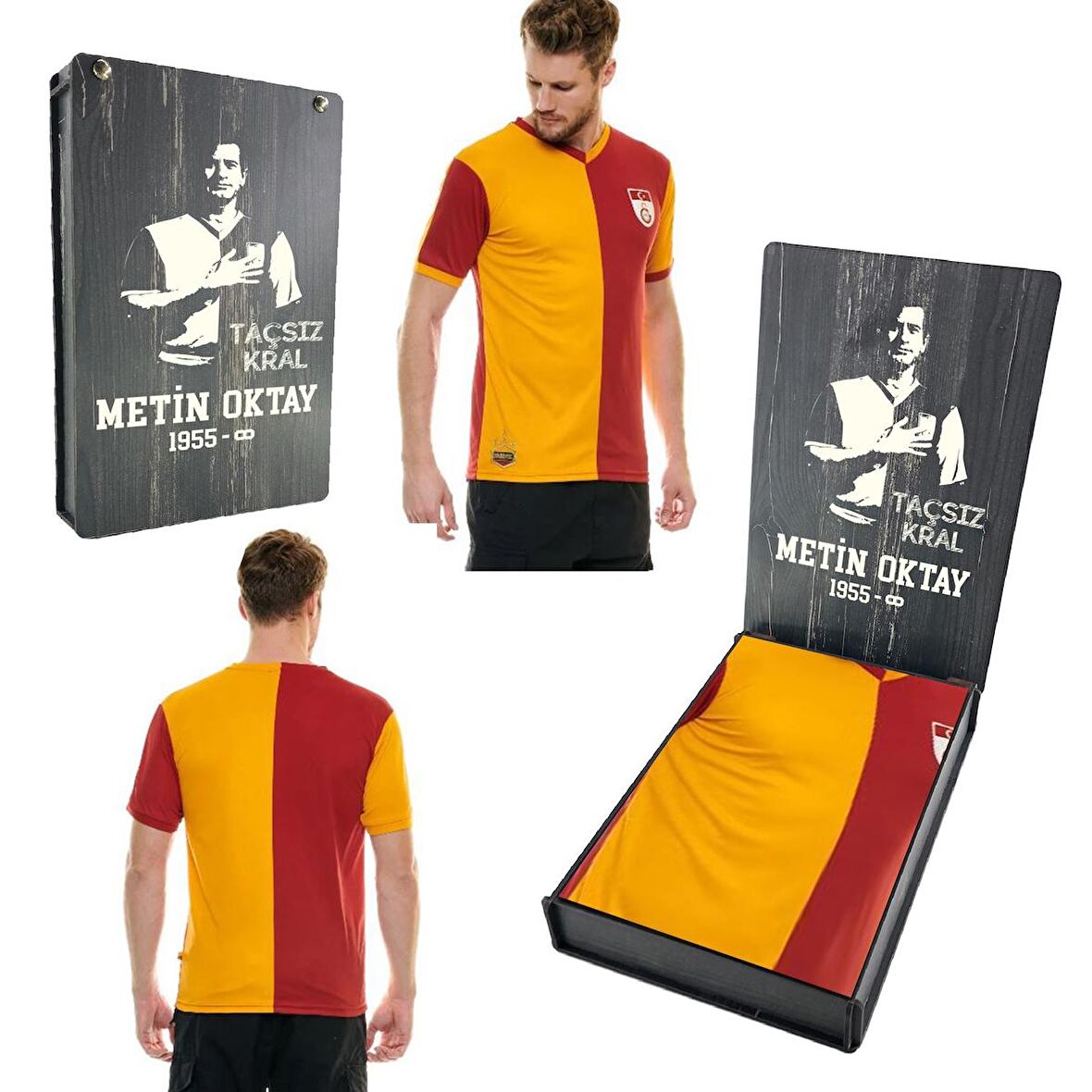 Galatasaray Orijinal Metin Oktay Fan Forma Özel Tasarım Retro Ahşap Kutulu