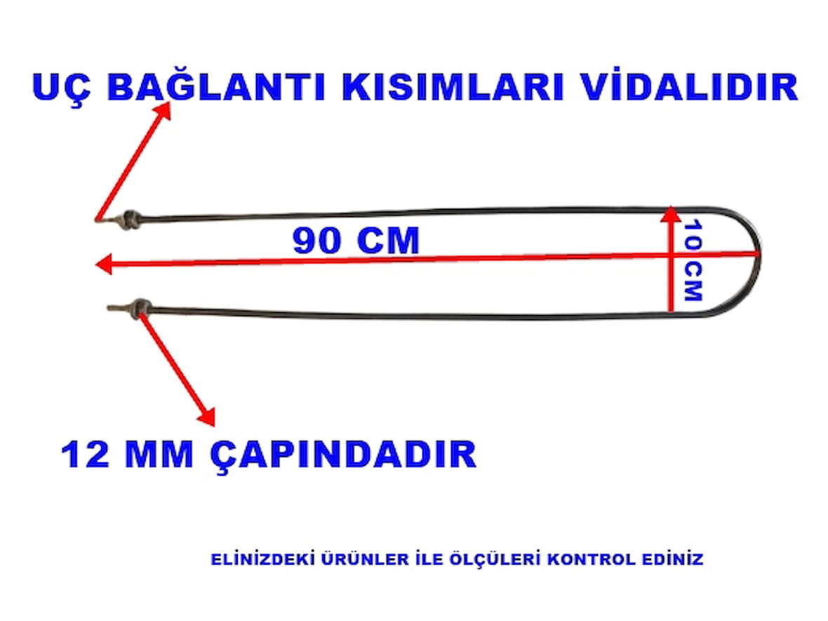 ENDER Benmari 90cm Rekorlu Düz Rezistans 2500W 220V 8,5? Cr-Ni