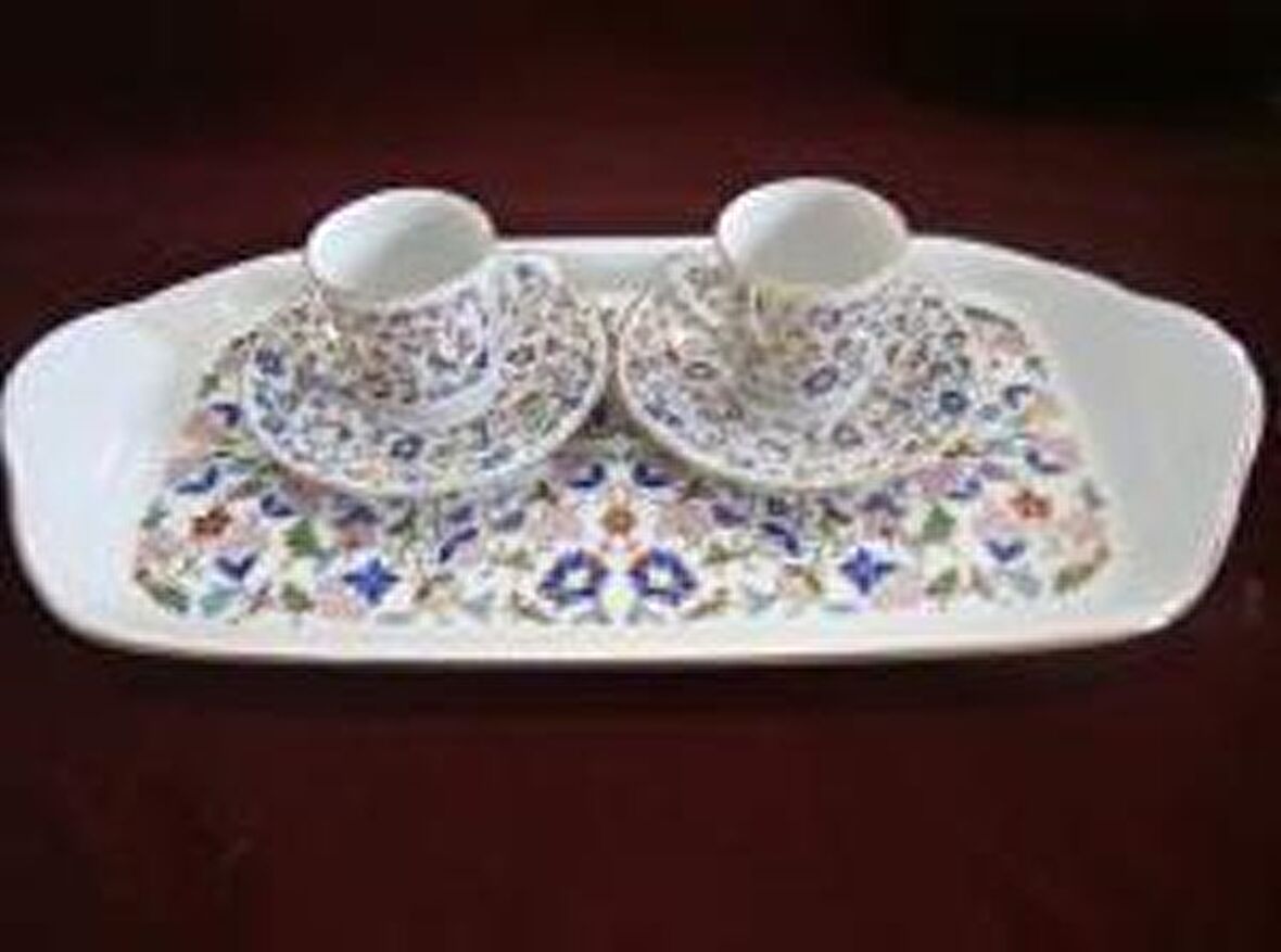 Tepsili 2 Kişilik Kahve Fincanı Dekor No:073645