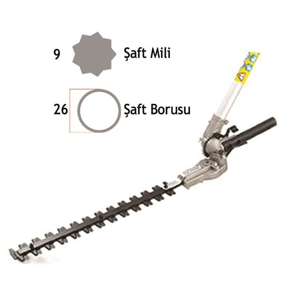 Baco 26mm 9diş Motorlu Tırpan Yüksek Lükstrüm Çit Kesme Şimşir Çit Budama Aparatı