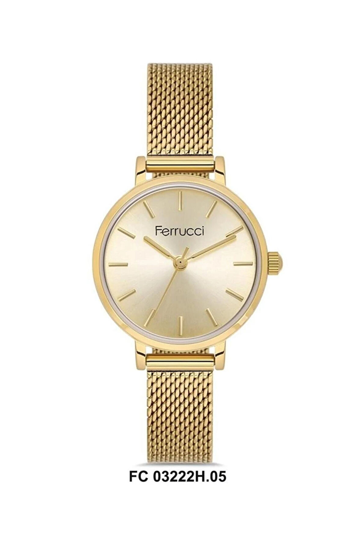 Ferrucci Hafif Kordon Minimal Kadran Hasır Kadın Kol Saati
