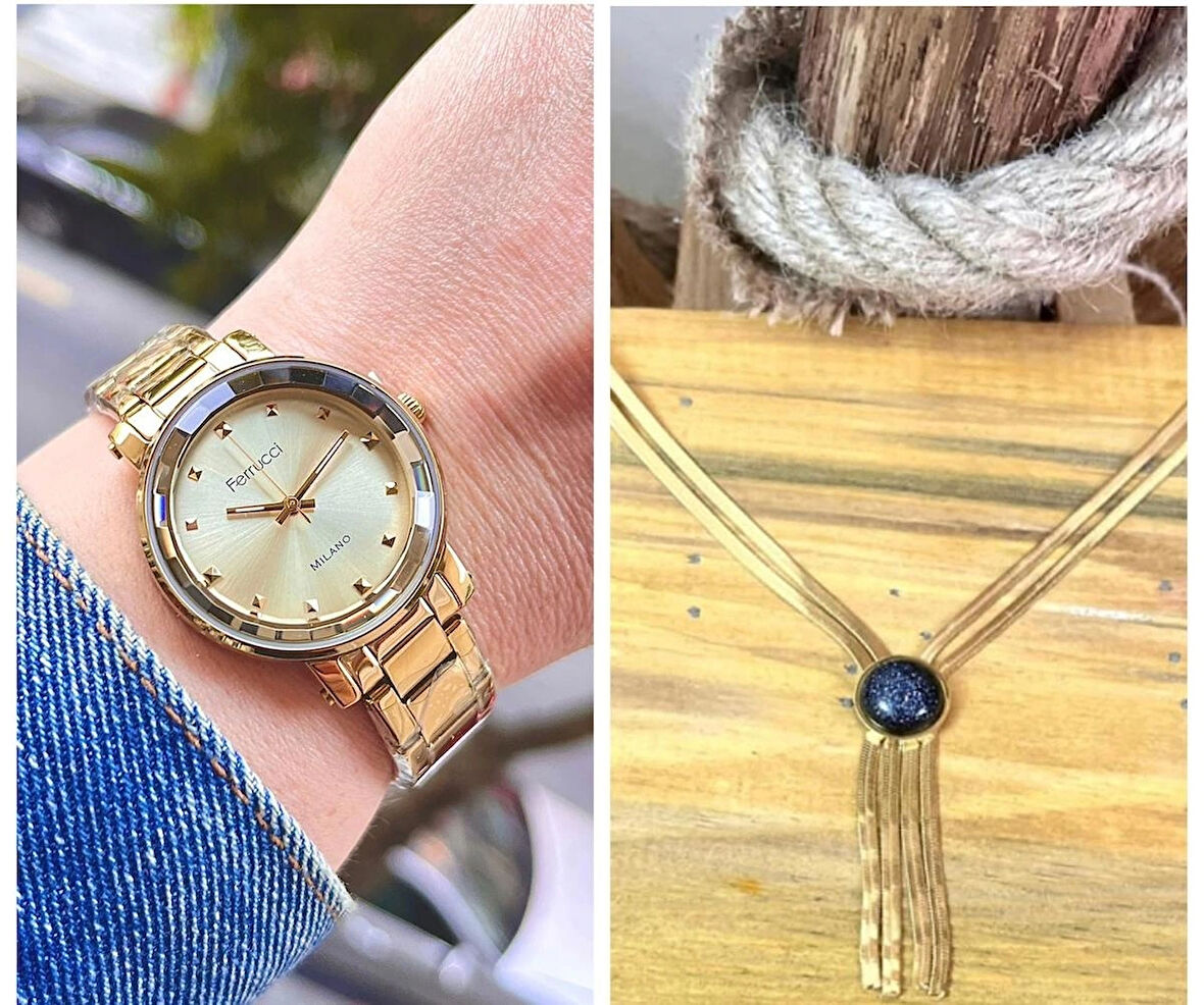 Yeni Sezon Sade Şık Çelik Kadın Kol Saati+İtalyan Çelik Kolye Hediye