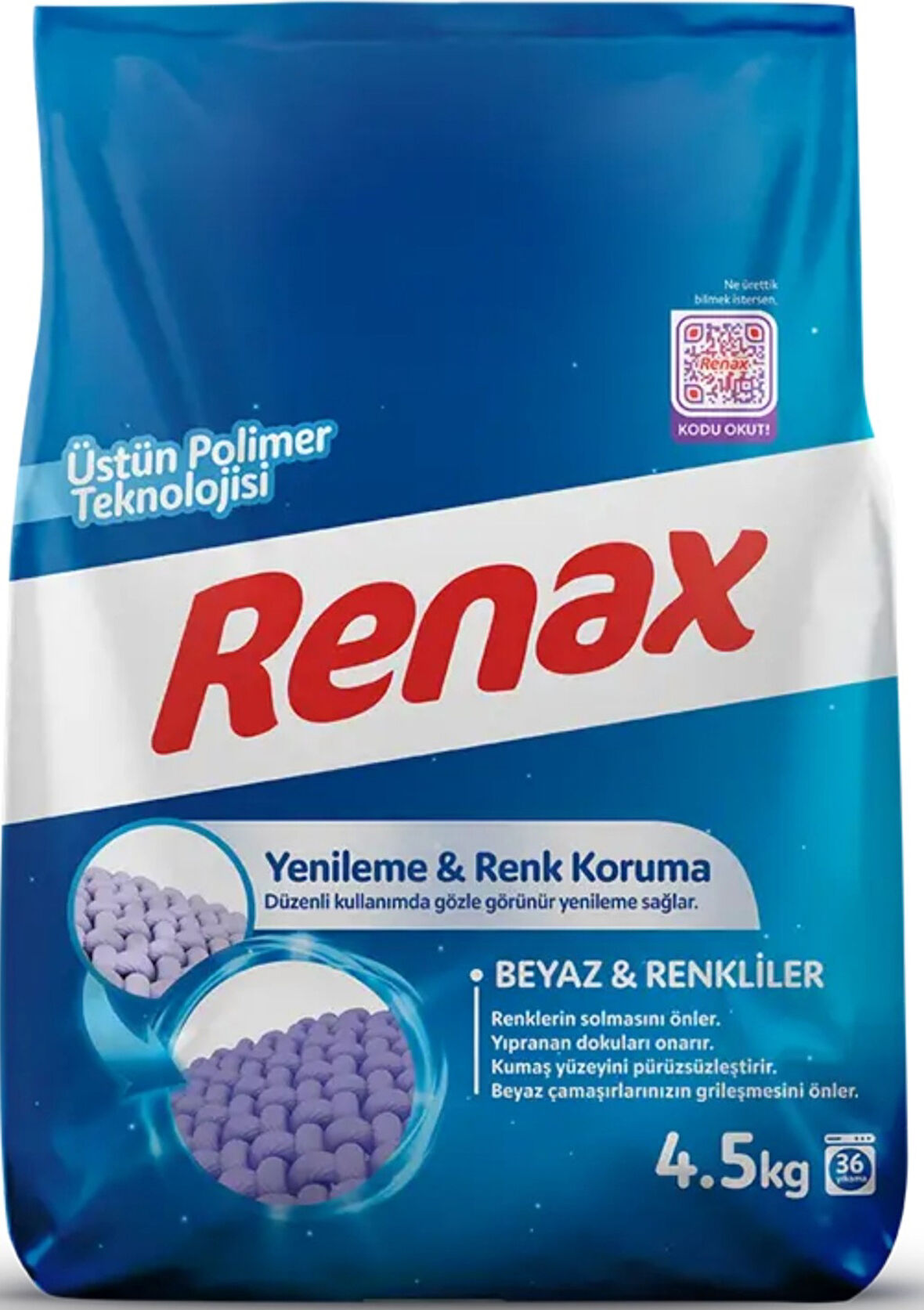 Renax Çamaşır Makinesi Deterjanı Beyazlar ve Renkliler 4,5 kg