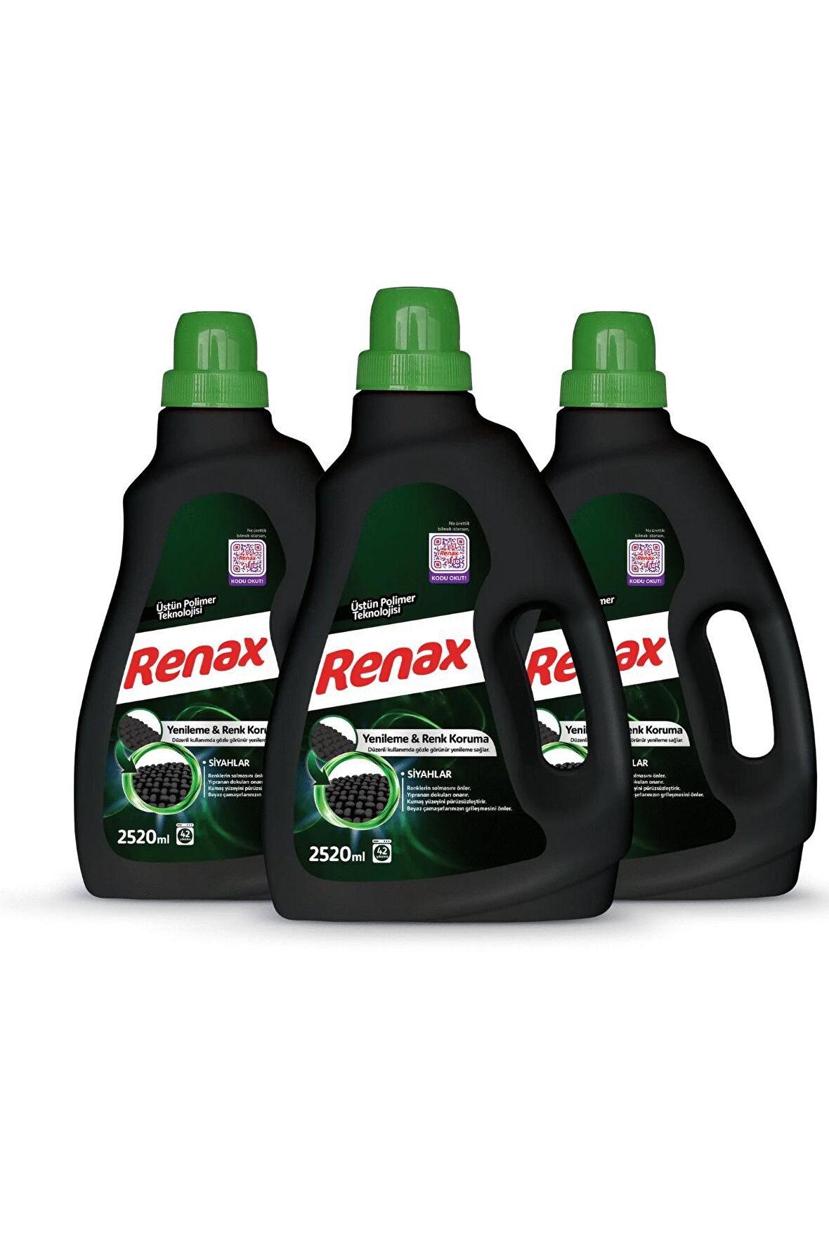 Renax Sıvı Çamaşır Deterjanı Siyahlar 2520 ml - 3 Lü Paket