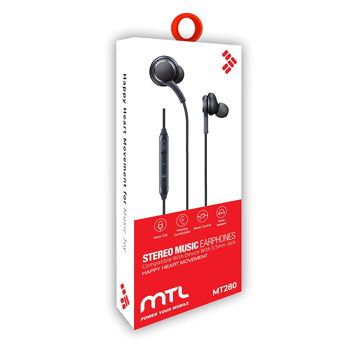 3.5 MM Jack Girişli AKG Görünümlü Stereo Kulak İçi Silikonlu Kablolu Kulaklık MT280