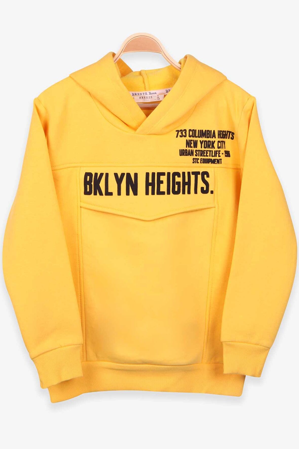 Breeze Erkek Çocuk Sweatshirt Kapüşonlu 8-14 Yaş, Sarı