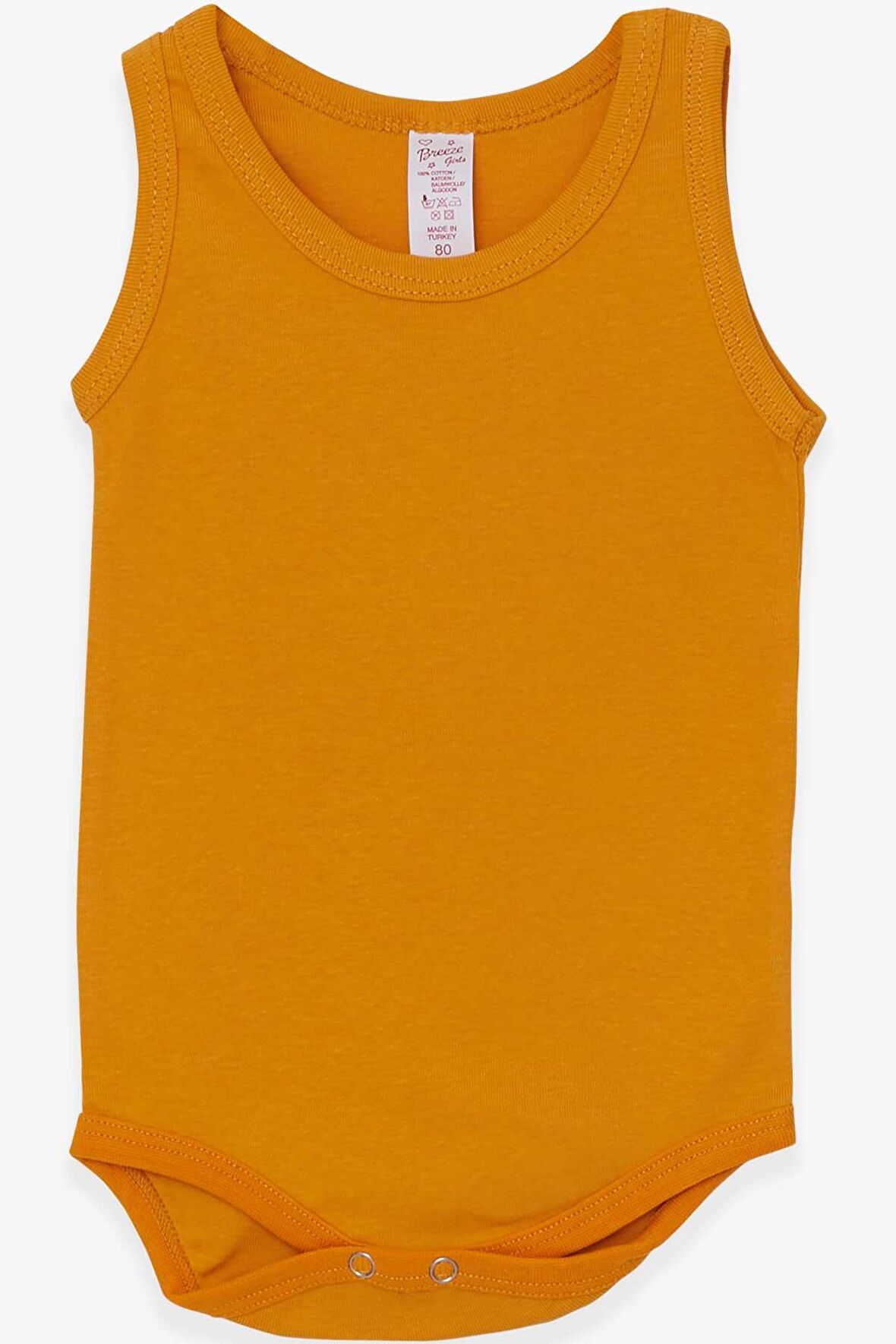 Breeze Kız Bebek Çıtçıtlı Body 9 Ay-3 Yaş, Hardal Sarı