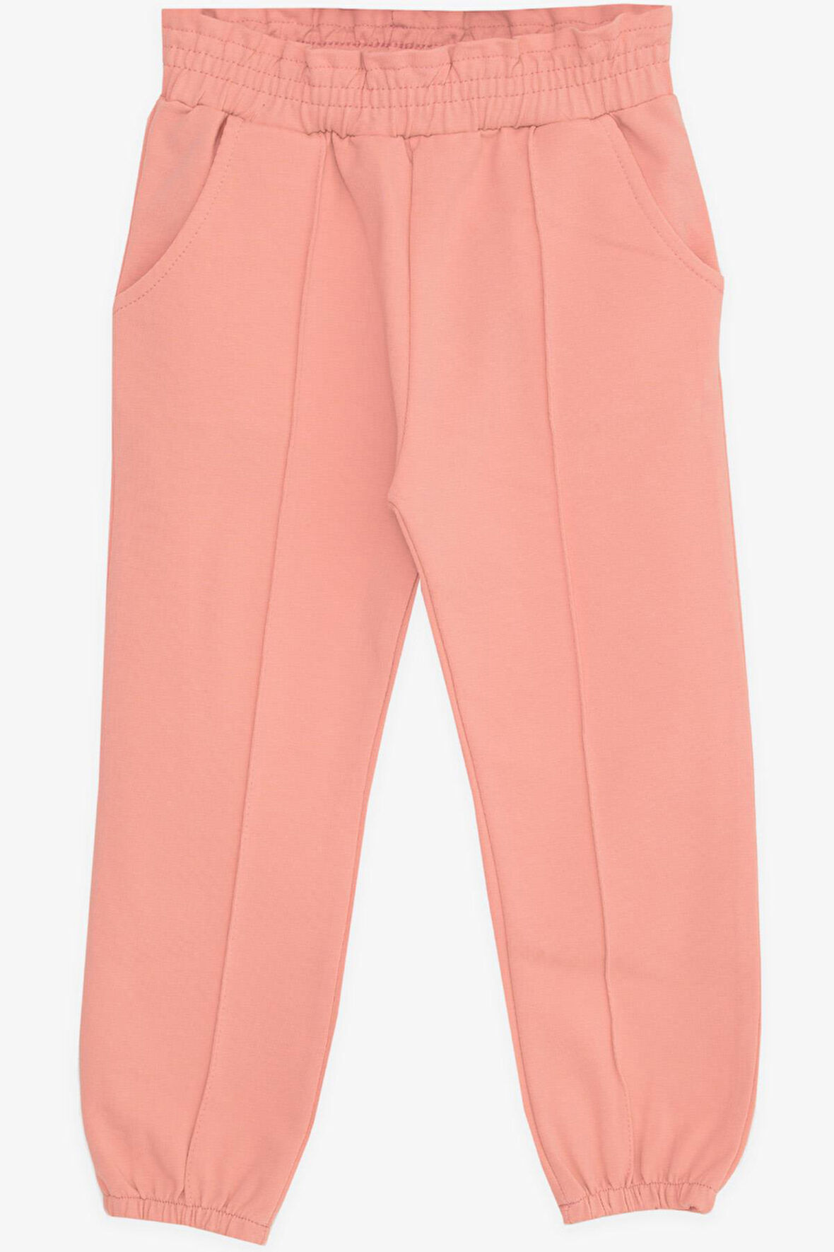 Breeze Kız Çocuk Eşofman Altı Beli Lastikli Cepli 1-4 Yaş, Somon