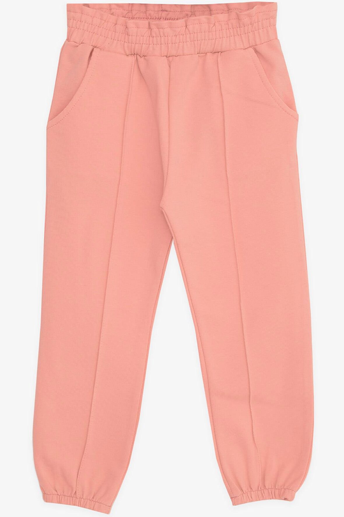 Breeze Kız Çocuk Eşofman Altı Beli Lastikli Cepli 1-4 Yaş, Somon