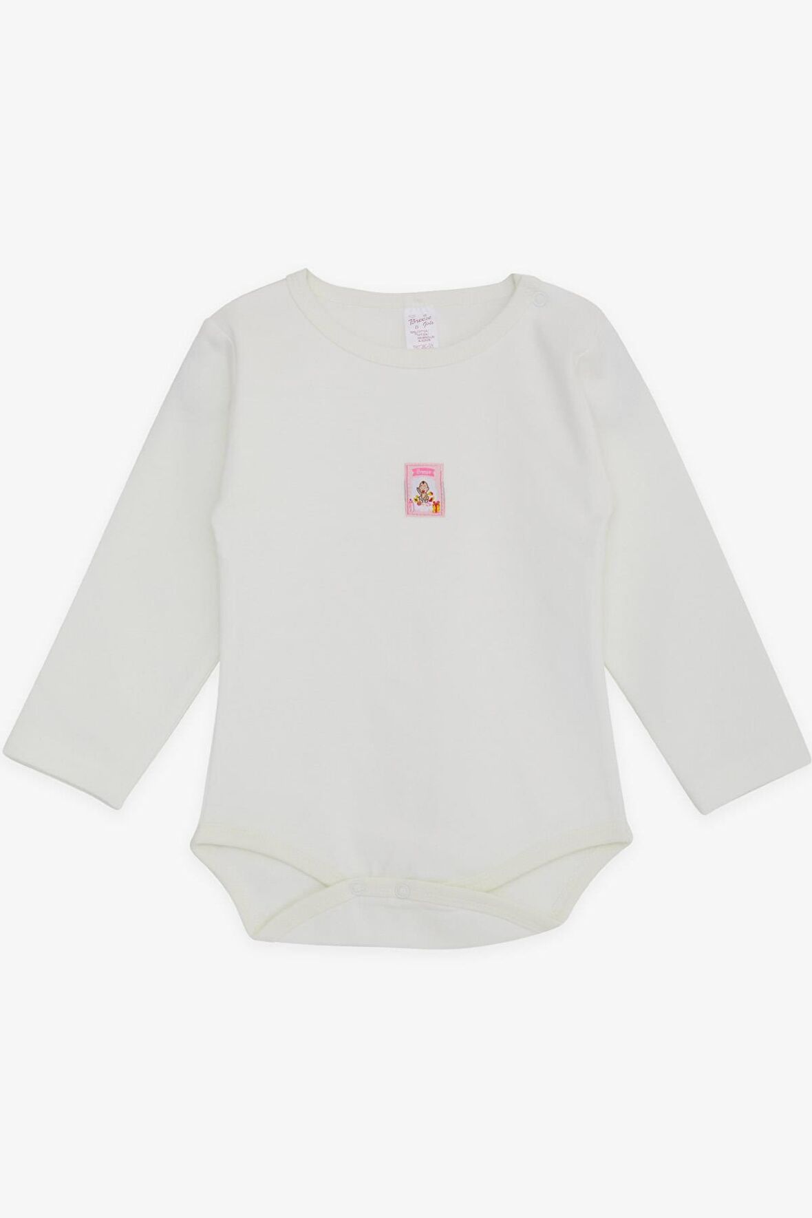 Breeze Kız Bebek Çıtçıtlı Zıbın Body Bebek Baskılı 9 Ay-3 Yaş, Ekru