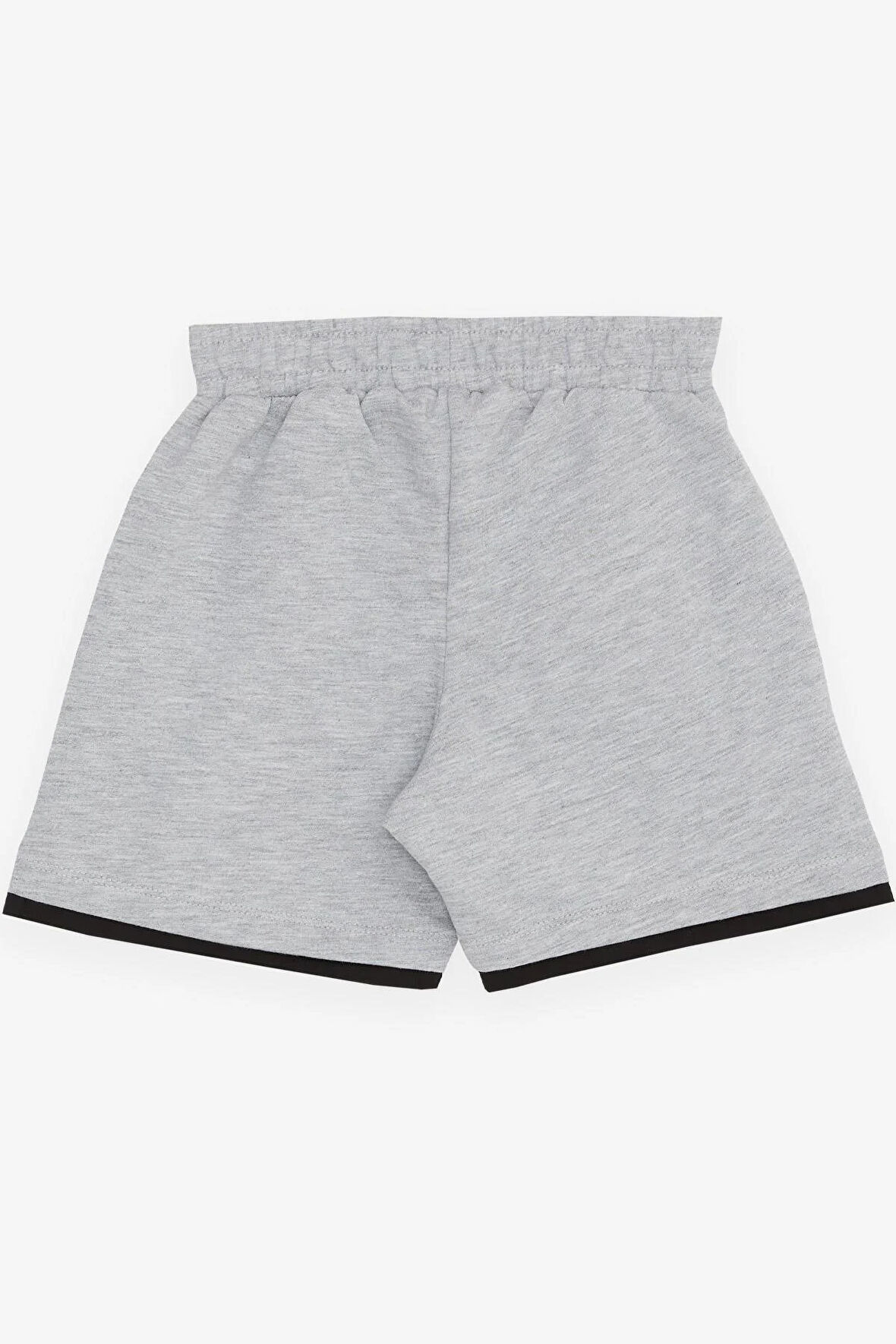 Breeze Girls & Boys Erkek Çocuk Şort Cepli Aksesuarlı 3-7 Yaş, Gri Melanj