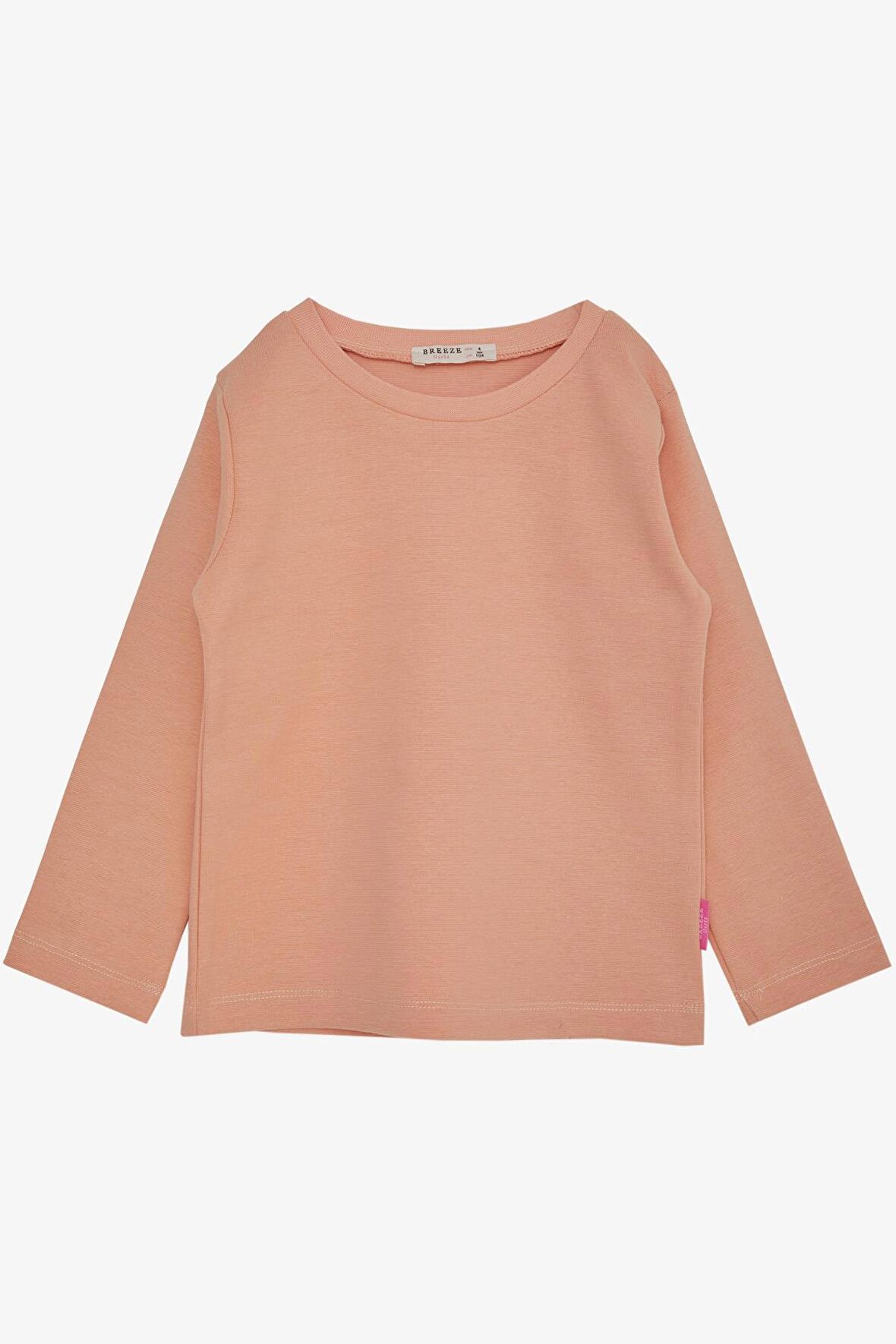 BREEZE Kız Çocuk Uzun Kollu Tişört Basic 1-4 Yaş, Somon