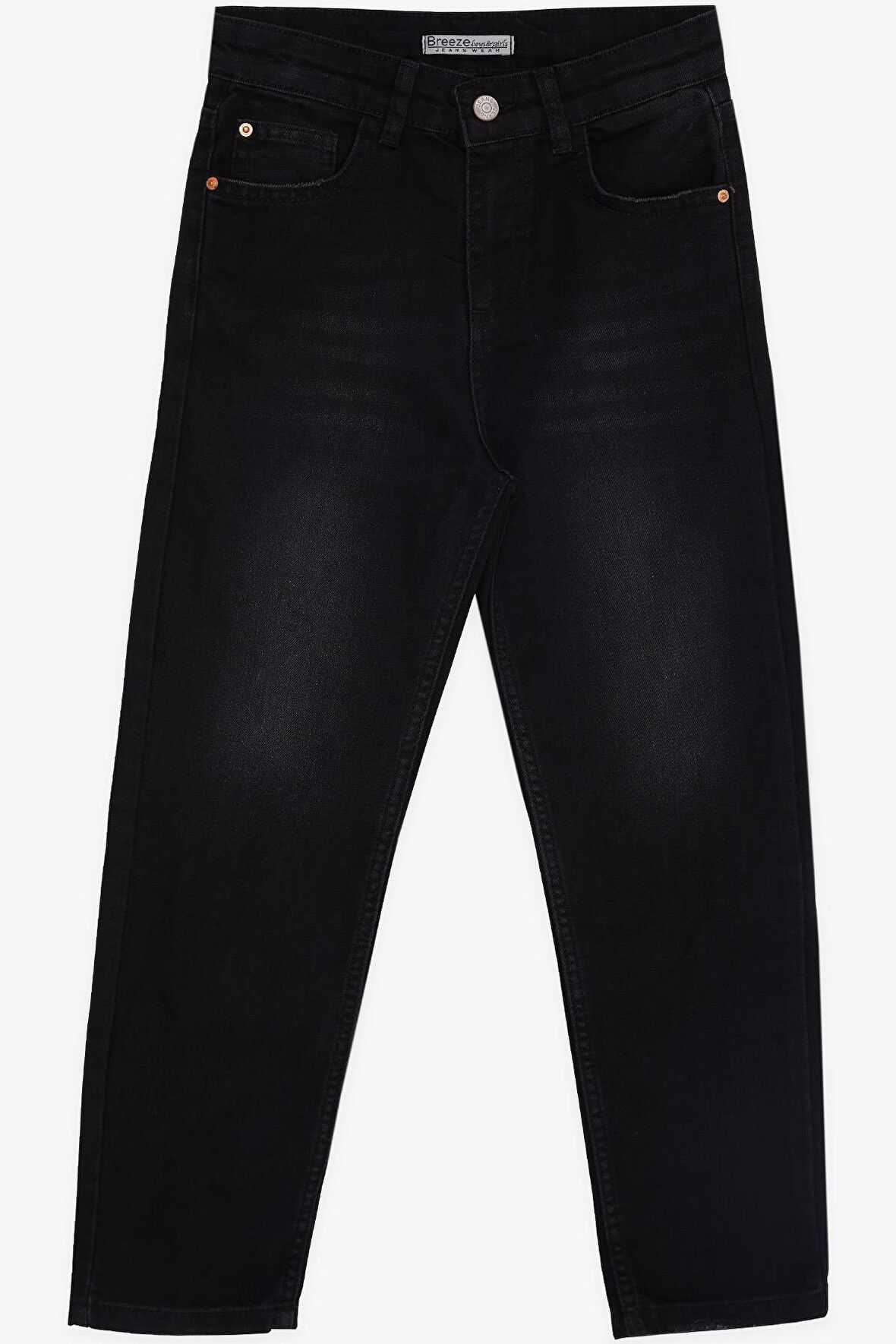 BREEZE Kız Çocuk Kot Pantalon Cepli 5-9 Yaş, Siyah