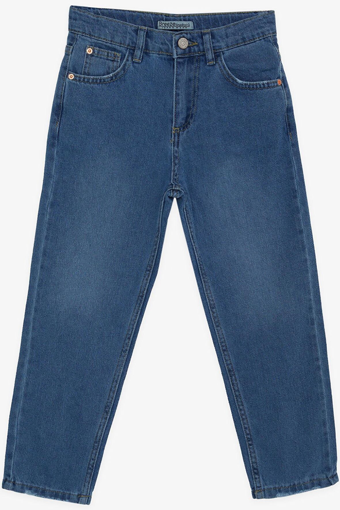 BREEZE Kız Çocuk Kot Pantolon Cepli 5-9 Yaş, Mavi