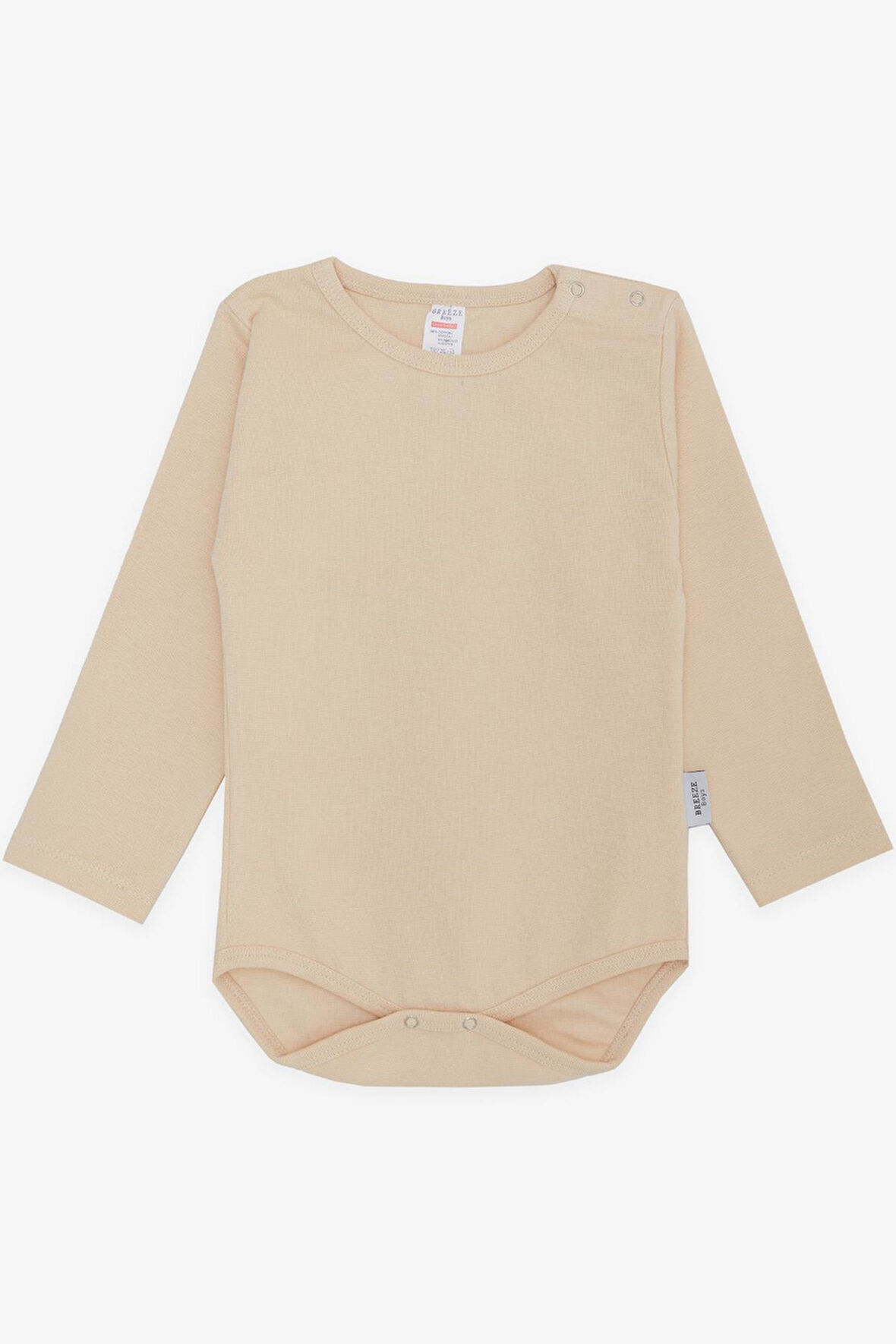 Breeze Erkek Bebek Çıtçıtlı Zıbın Body Basic 9 Ay-3 Yaş, Krem