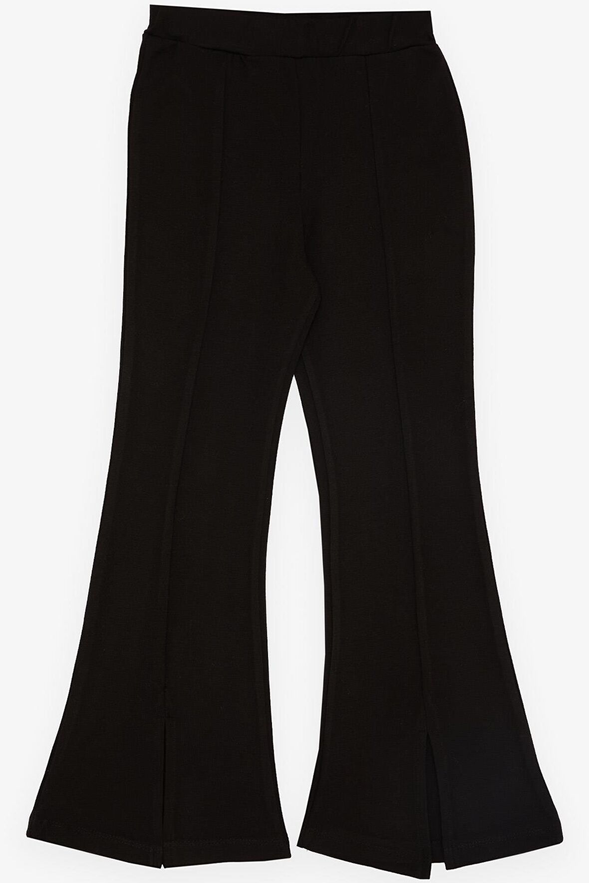 BREEZE Kız Çocuk Tayt Pantolon Paçası Yırtmaçlı 4-8 Yaş, Siyah