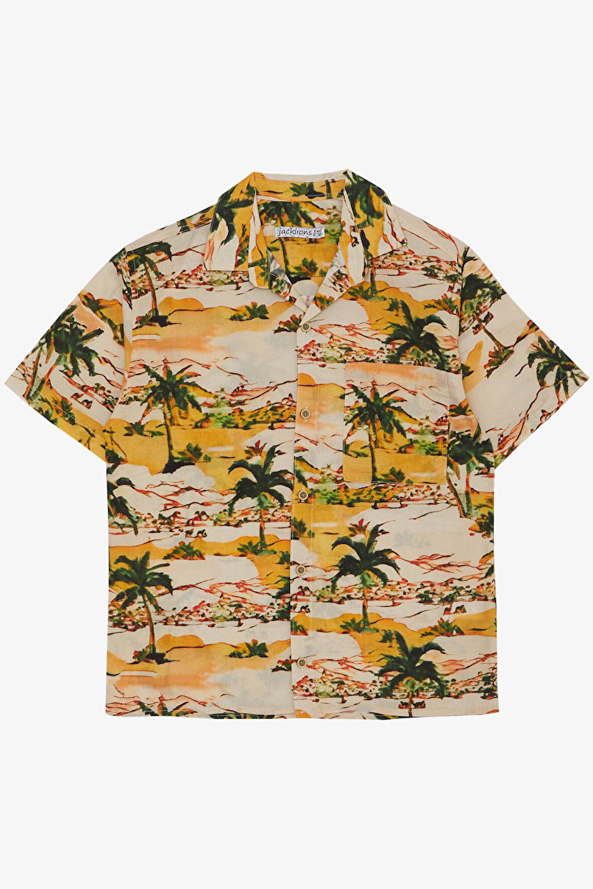 Jack Lions Erkek Çocuk Gömlek Doğa Temalı Palmiye Desenli 10-14 Yaş, Karışık Renk