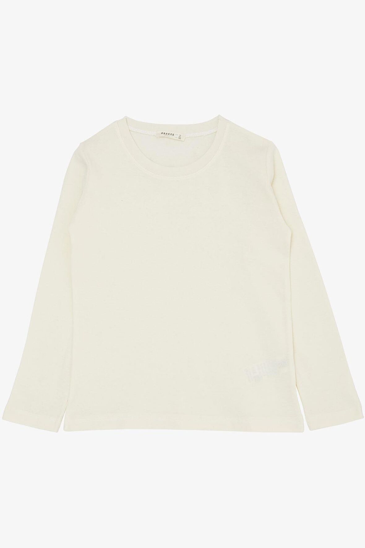 BREEZE Erkek Çocuk Uzun Kollu Tişört Basic 9-14 Yaş, Krem
