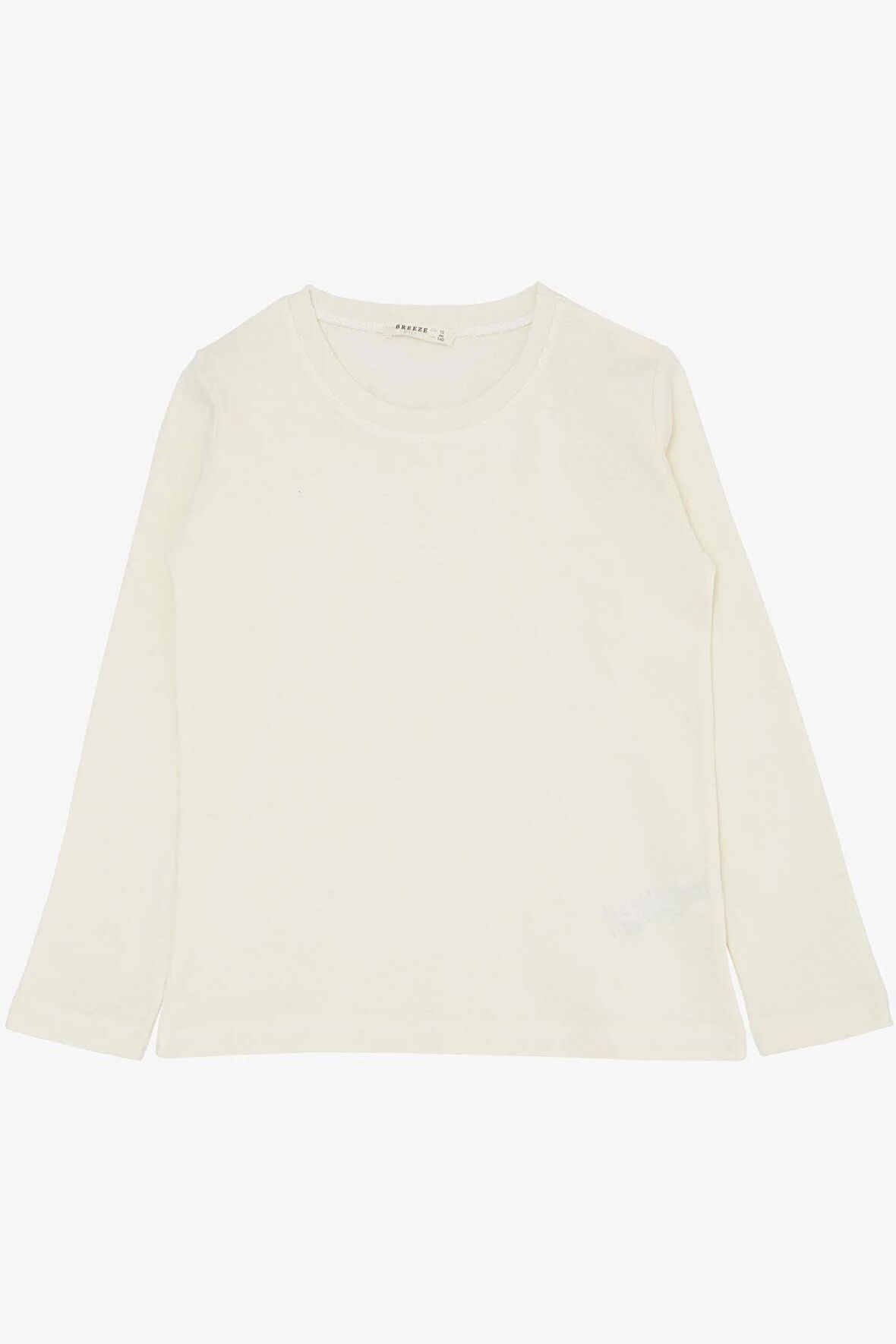 BREEZE Erkek Çocuk Uzun Kollu Tişört Basic 9-14 Yaş, Krem