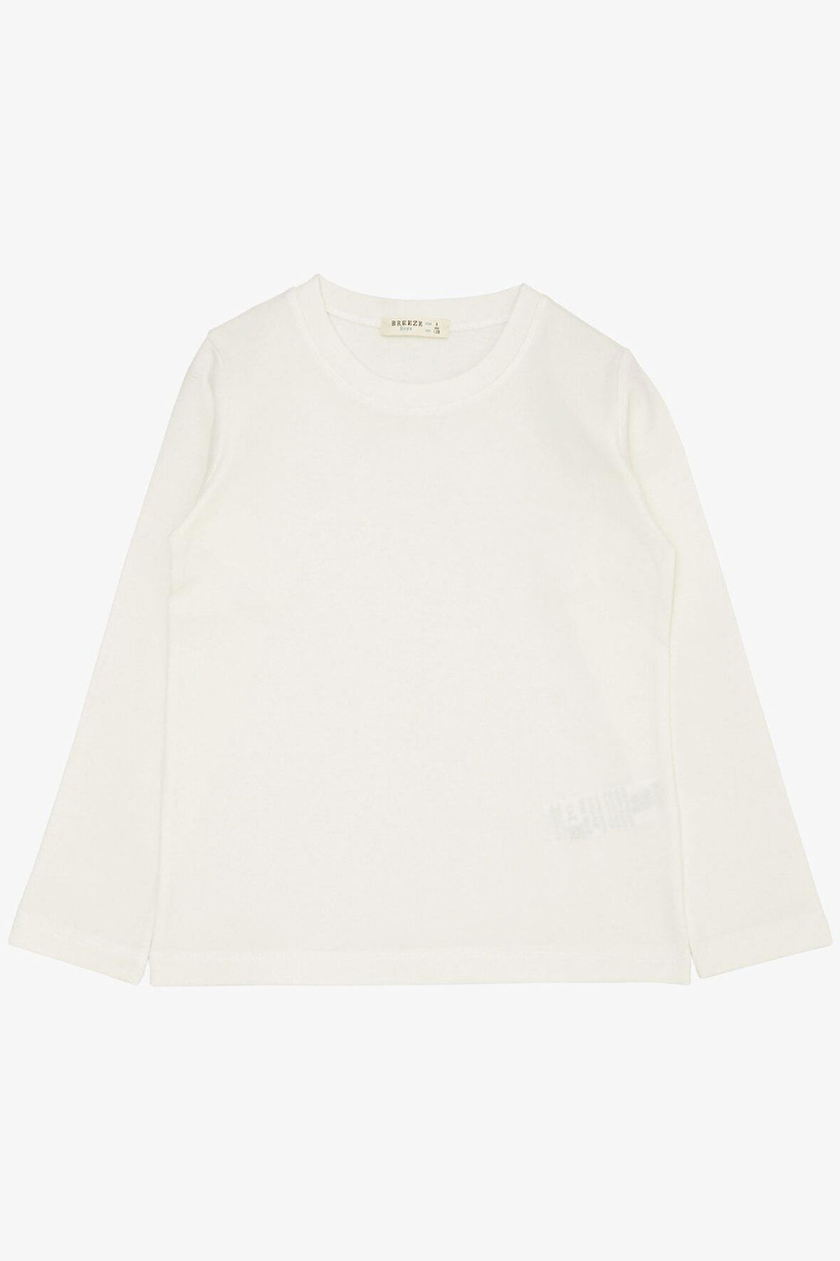 Breeze Erkek Çocuk Uzun Kollu Tişört Basic 4-8 Yaş, Ekru