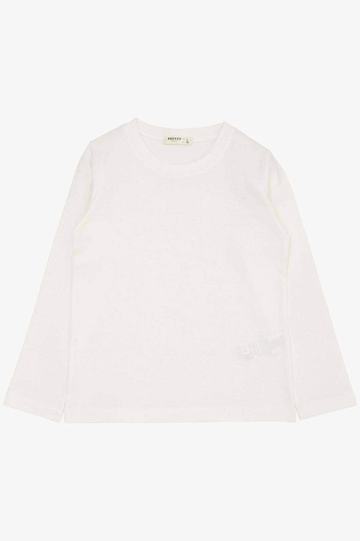 BREEZE Erkek Çocuk Uzun Kollu Tişört Basic 4-8 Yaş, Ekru