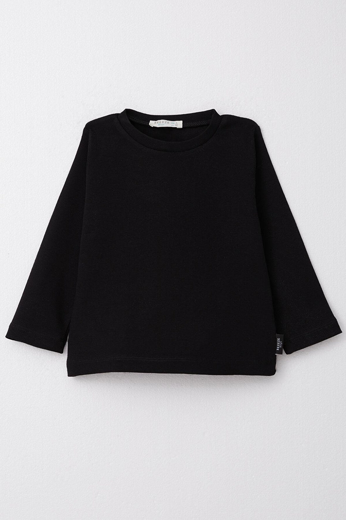 Breeze Erkek Çocuk Uzun Kollu Tişört Basic 1-4 Yaş, Siyah
