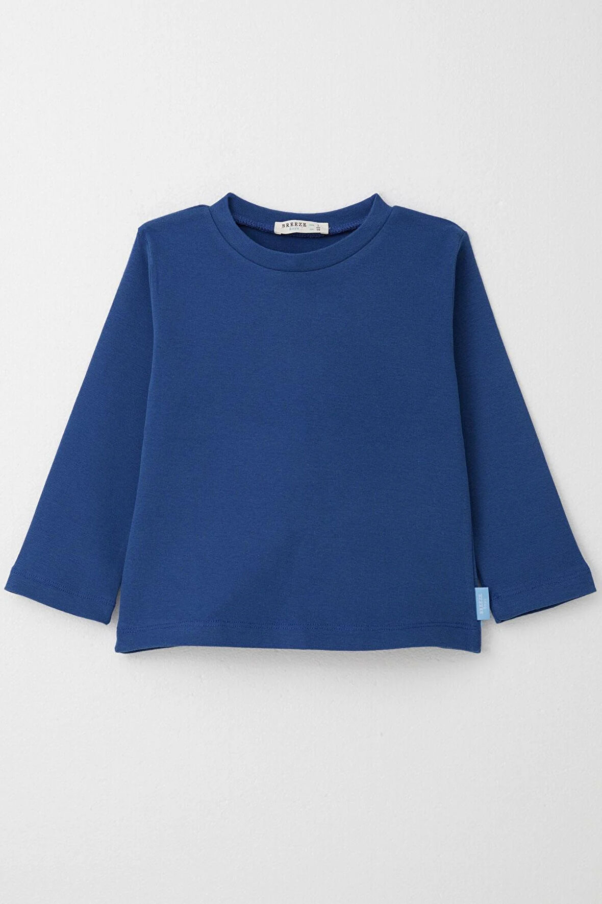 Breeze Erkek Çocuk Uzun Kollu Tişört Basic 1-4 Yaş, Koyu Mavi