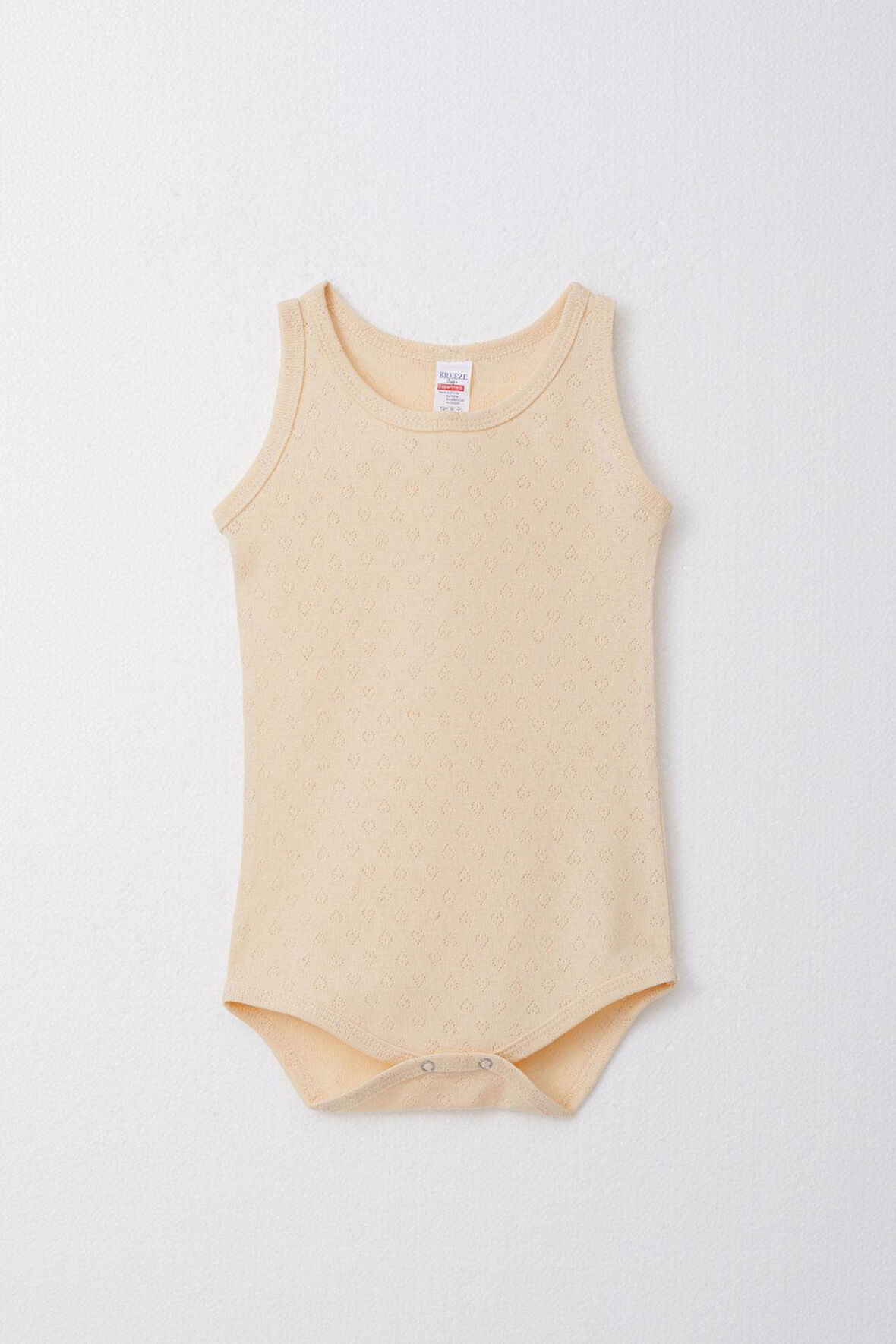 Breeze Erkek Bebek Çıtçıtlı Atlet Zıbın Body Jakarlı 9 Ay-3 Yaş, Krem