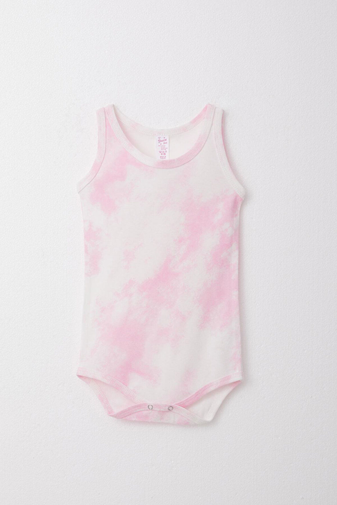 Breeze Kız Bebek Atlet Zıbın Body Batik Desen 9 Ay-3 Yaş, Pembe