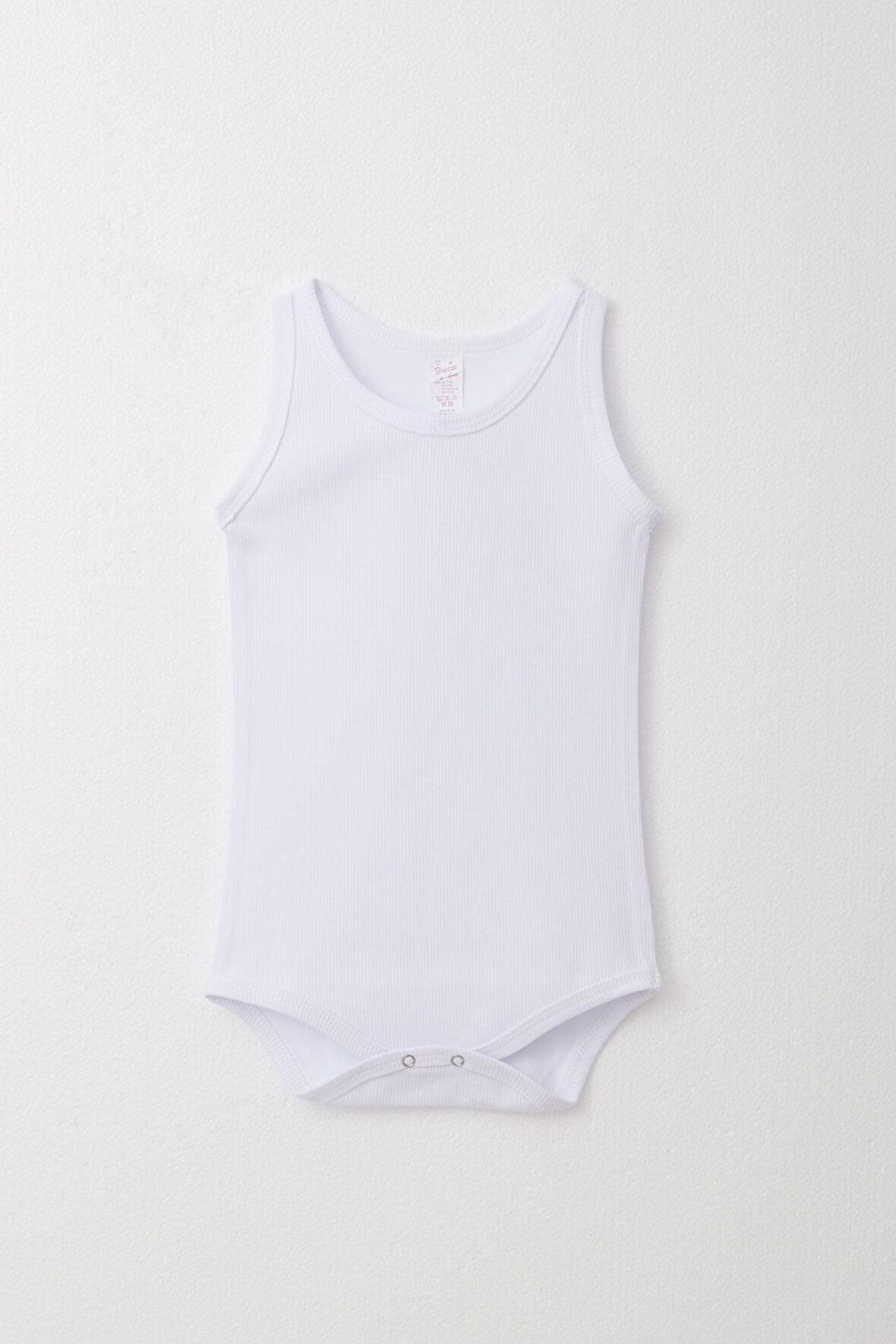 Breeze Kız Bebek Atlet Zıbın Body Çizgili 9 Ay-3 Yaş, Beyaz