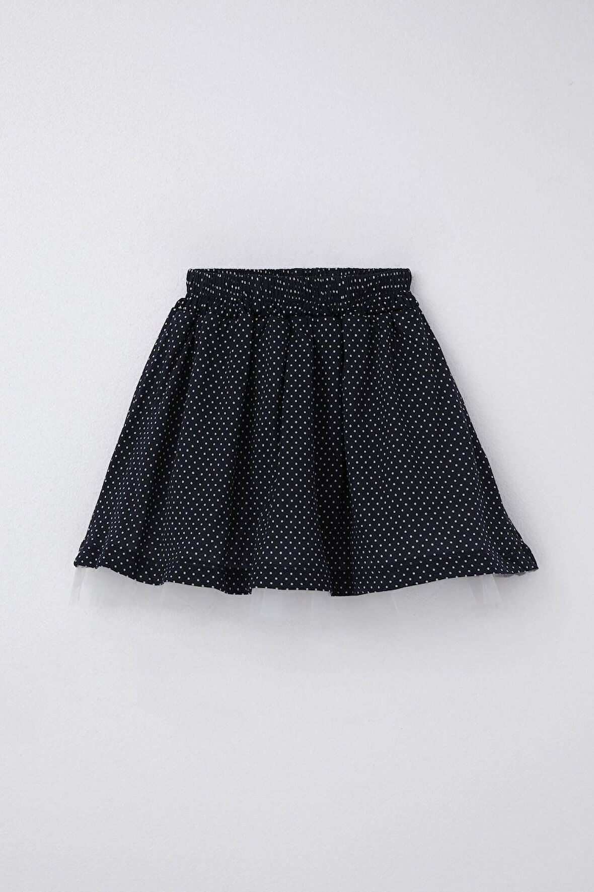 Breeze Kız Çocuk Etek Puantiye Desenli Tüllü 3-10 Yaş, Lacivert