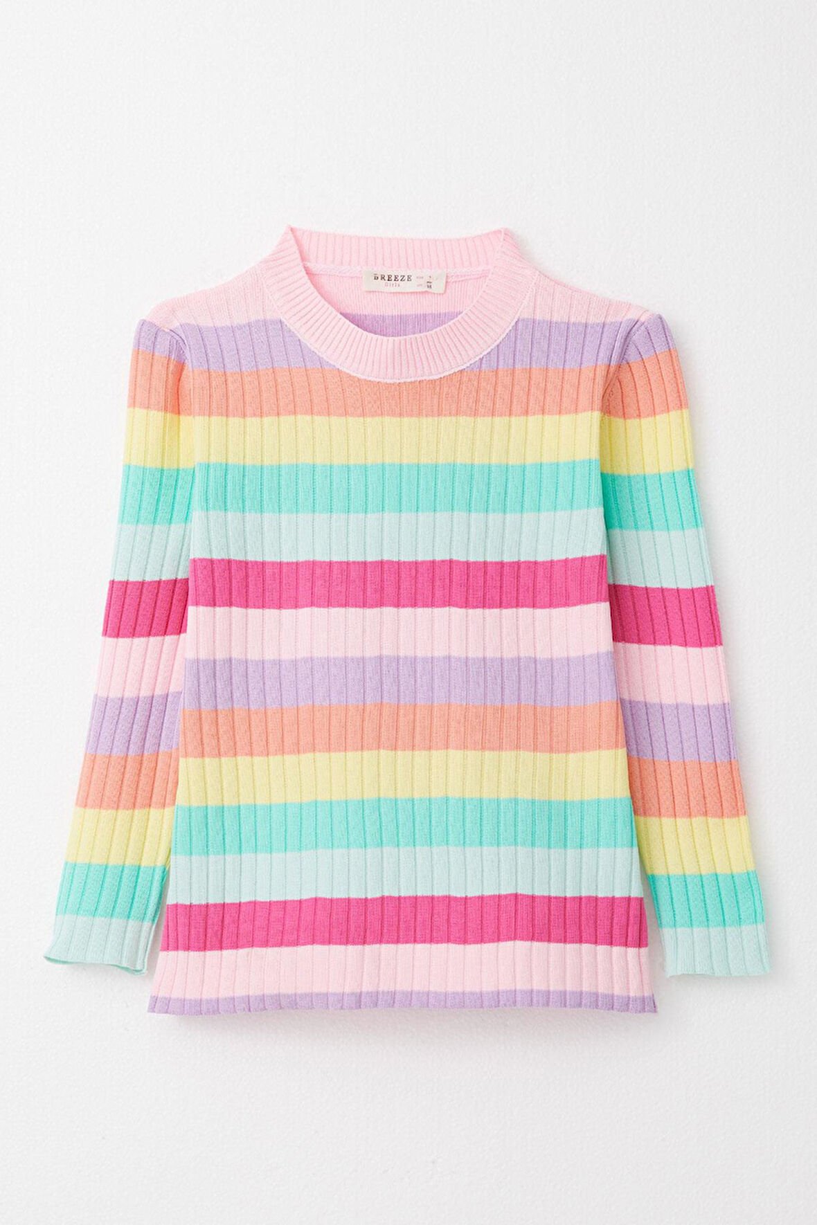 Breeze Kız Çocuk Triko Kazak Renkli 2-6 Yaş, Karışık Renk