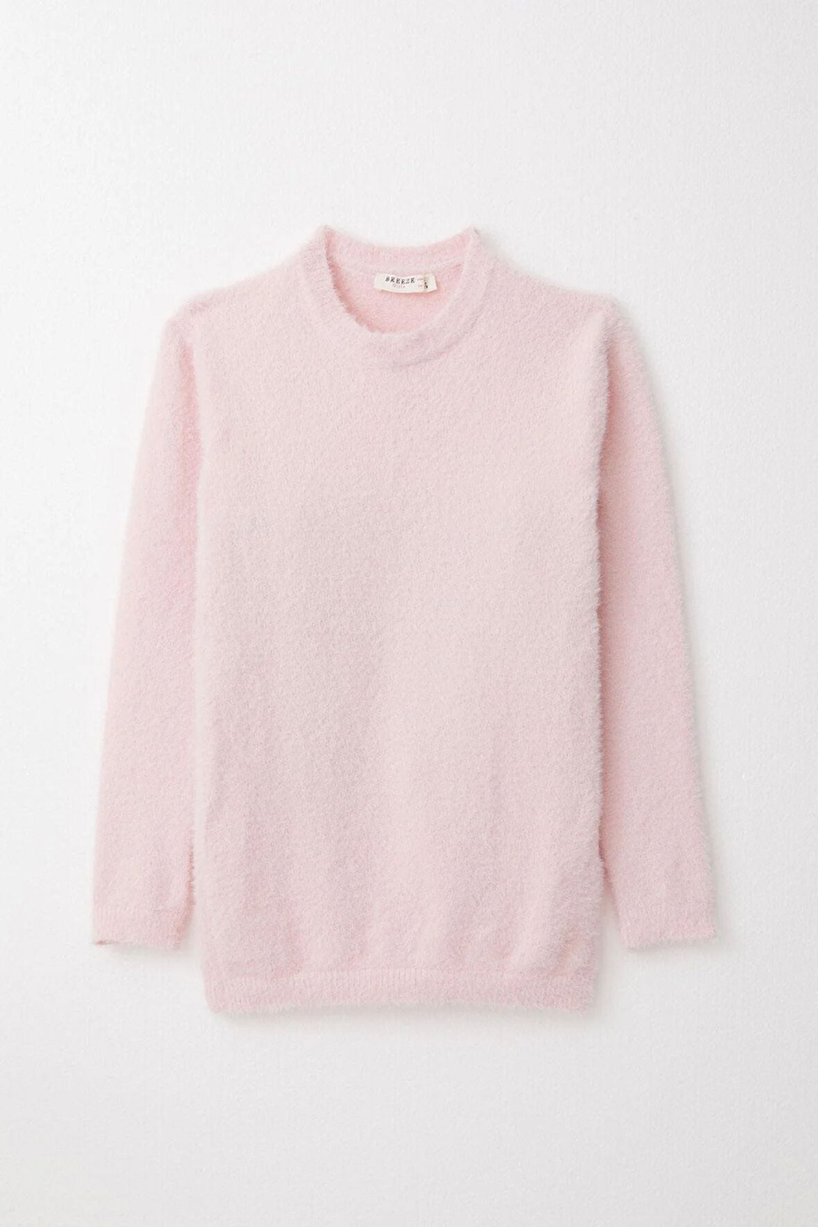 Breeze Kız Çocuk Triko Kazak Basic 8-14 Yaş, Pembe