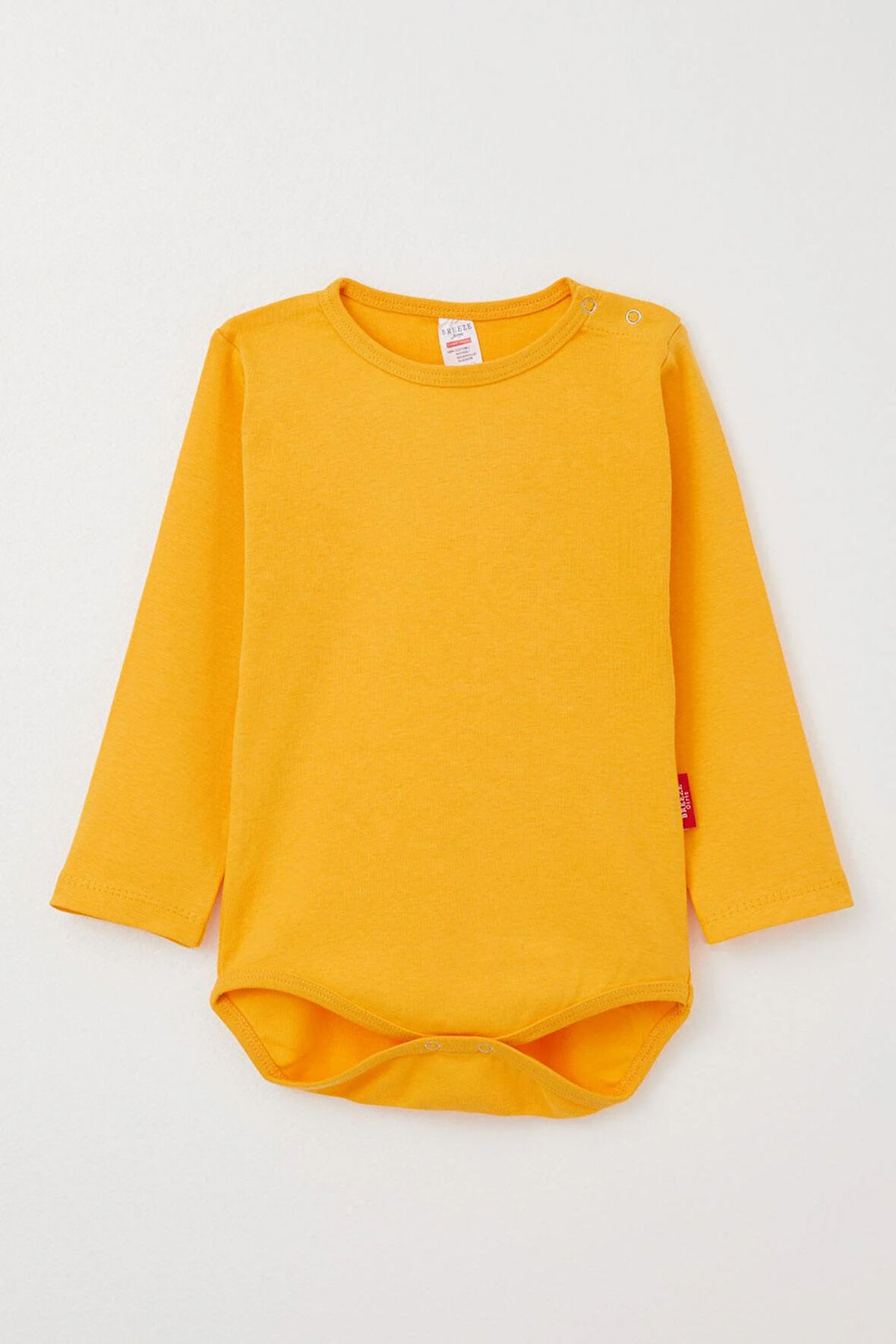 Breeze Erkek Bebek Çıtçıtlı Zıbın Body Basic 9 Ay-3 Yaş, Hardal Sarı