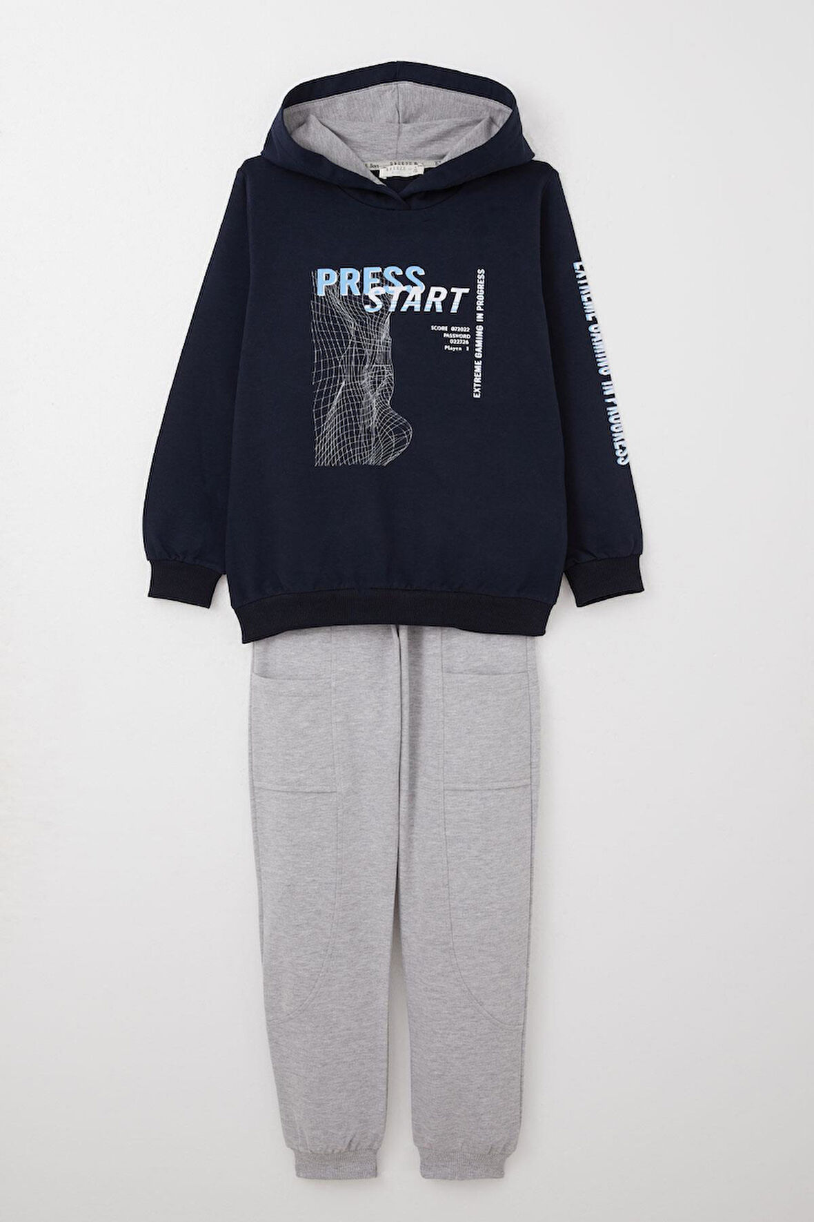 Breeze Erkek Çocuk Eşofman Takım Oyun Temalı Önden Cepli 5-10 Yaş, Lacivert