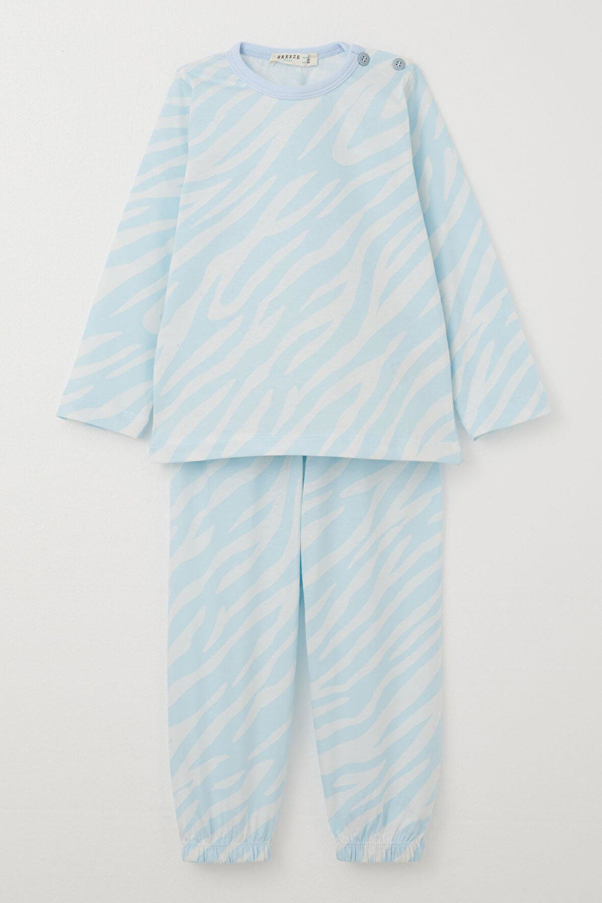 Breeze Erkek Çocuk Pijama Takımı Desenli 1-3 Yaş, Açık Mavi