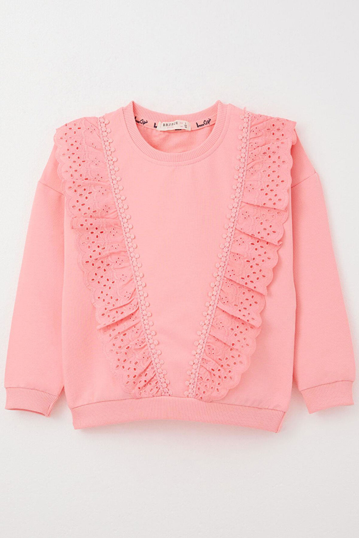 Breeze Kız Çocuk Sweatshirt Güpürlü 1.5-5 Yaş, Pembe