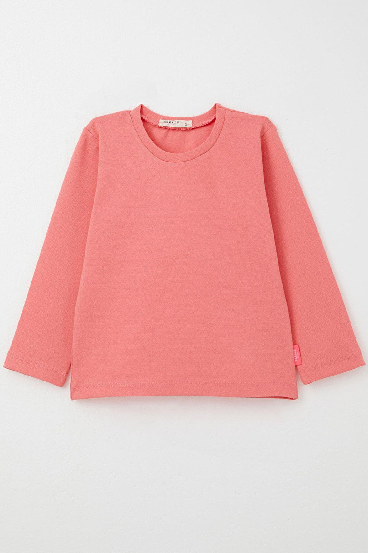 Breeze Kız Bebek Uzun Kollu Tişört Basic 9 Ay-3 Yaş, Mercan