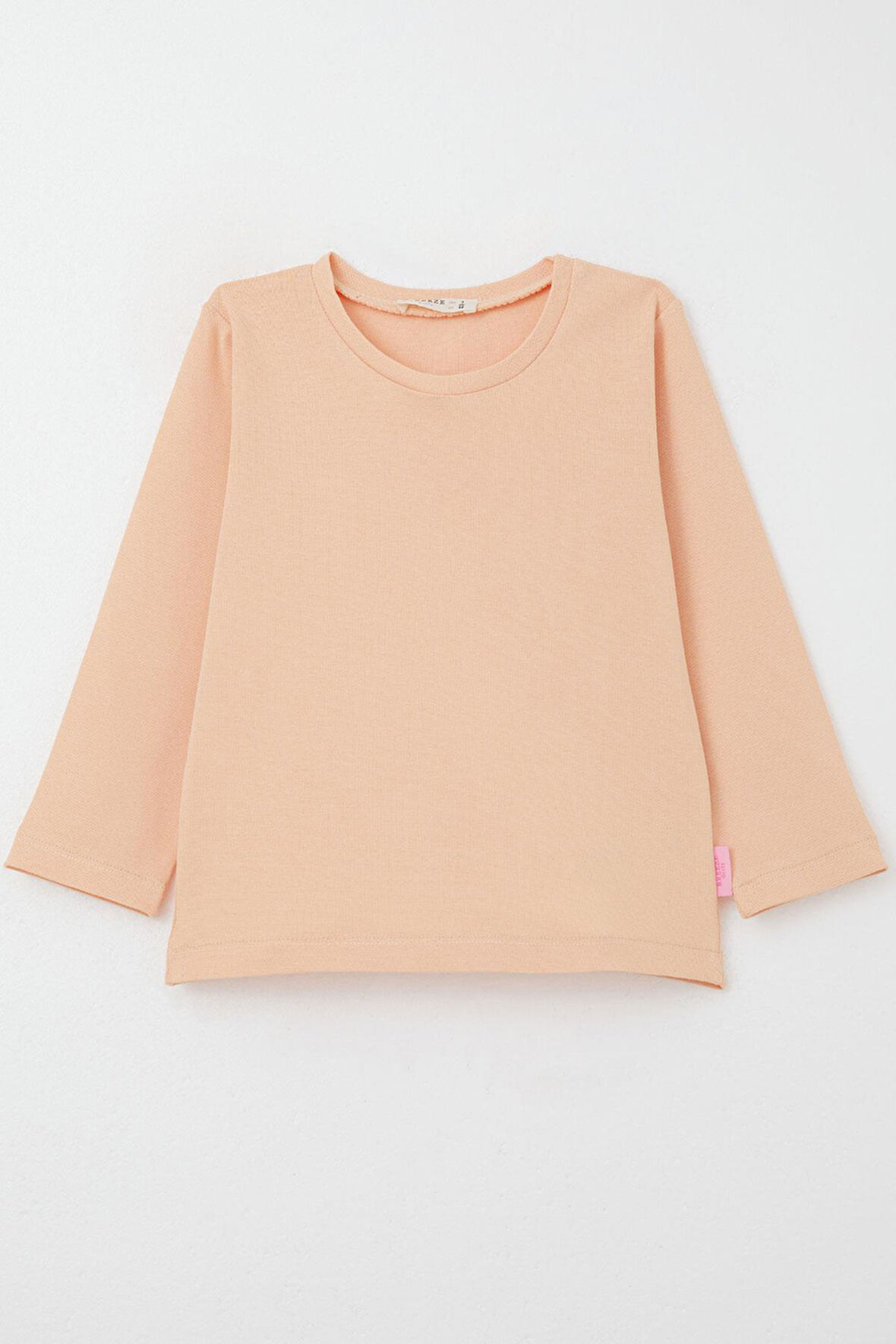 Breeze Kız Bebek Uzun Kollu Tişört Basic 9 Ay-3 Yaş, Somon