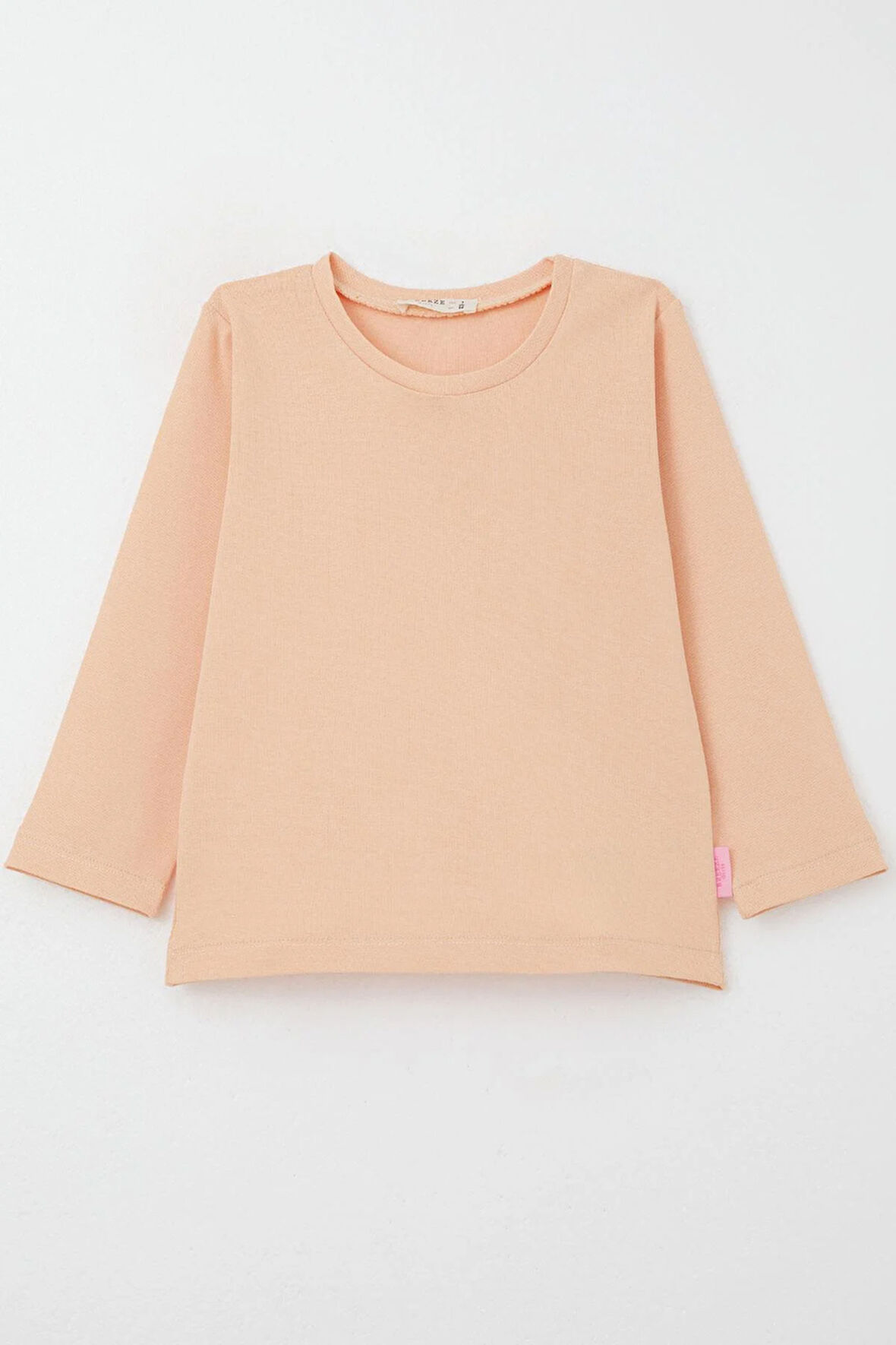 Breeze Kız Bebek Uzun Kollu Tişört Basic 9 Ay-3 Yaş, Somon