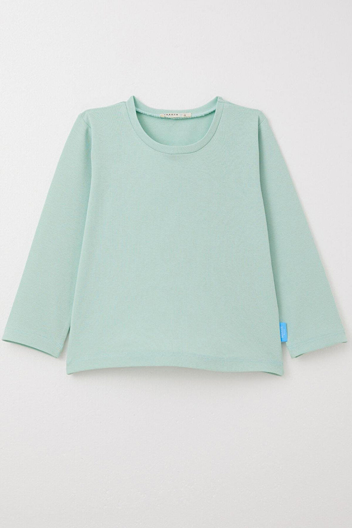 Breeze Erkek Bebek Uzun Kollu Tişört Basic 9 Ay-3 Yaş, Mint Yeşili