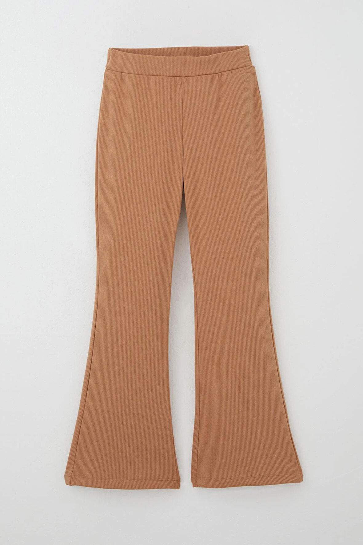 Breeze Kız Çocuk Tayt Basic İspanyol Paça 4-8 Yaş, Açık Kahverengi