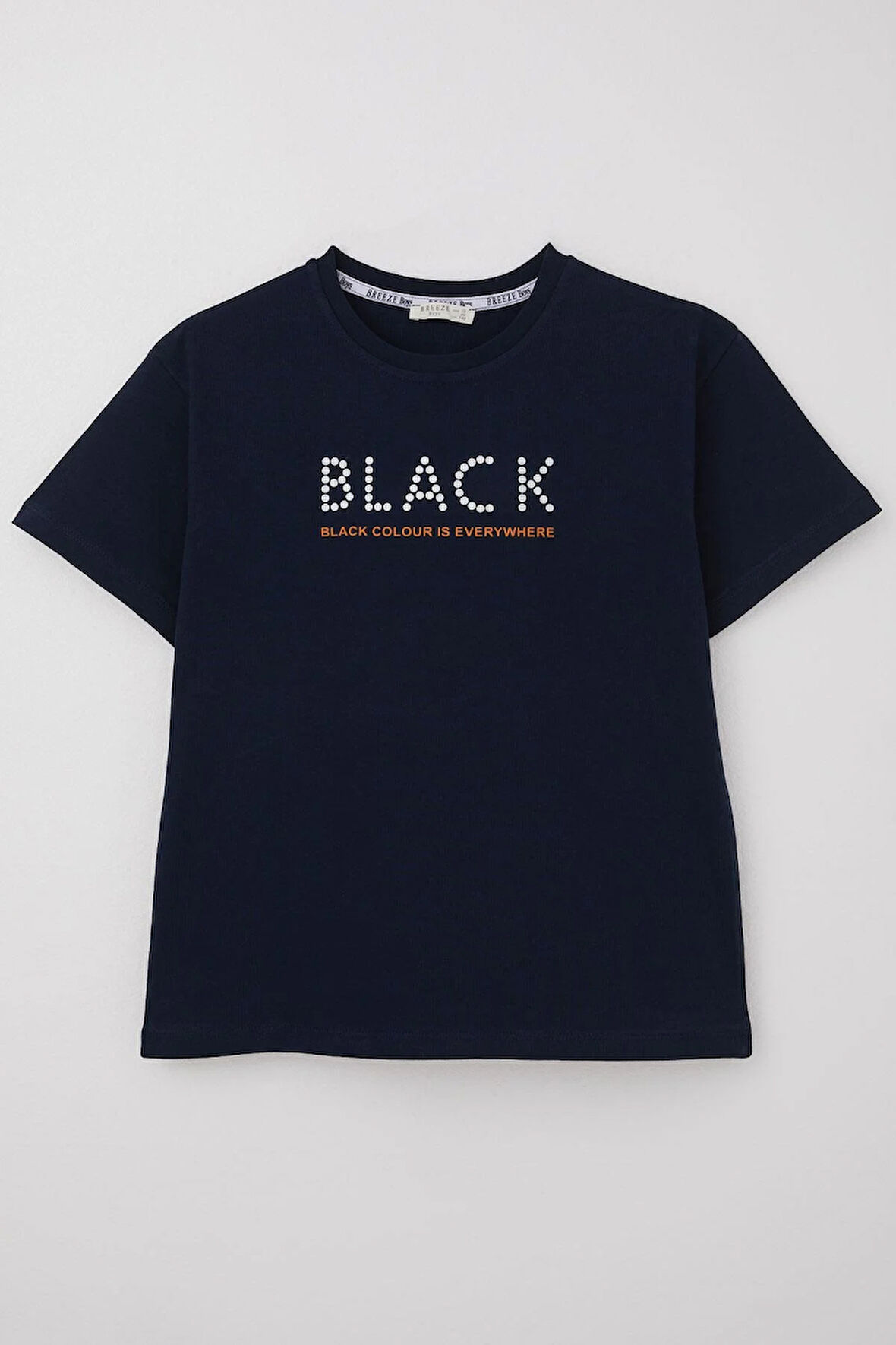 Breeze Erkek Çocuk Tişört Kabartma Detaylı Yazı Baskılı 9-14 Yaş, Lacivert