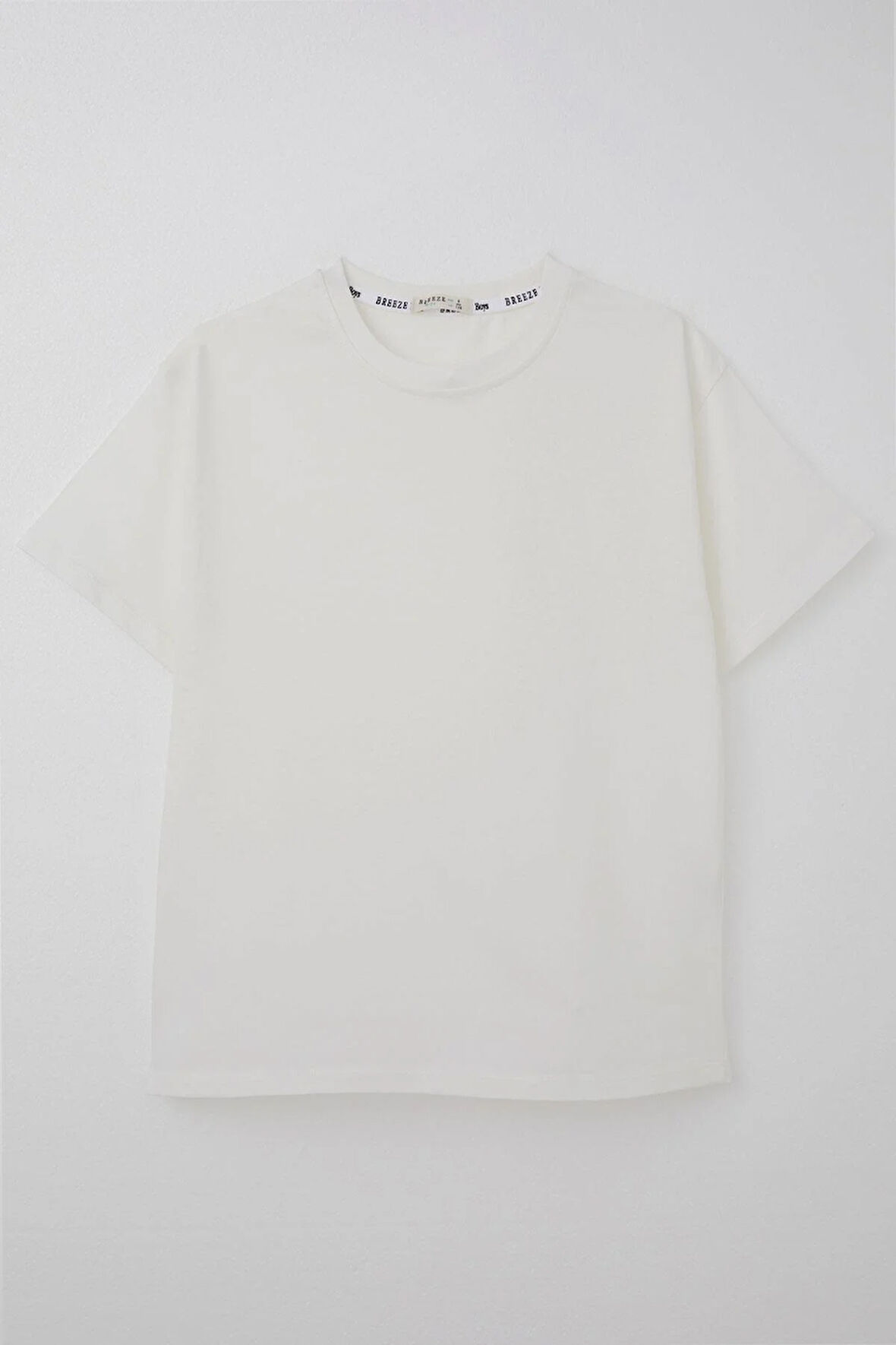 Breeze Erkek Çocuk Tişört Basic 4-14 Yaş, Ekru